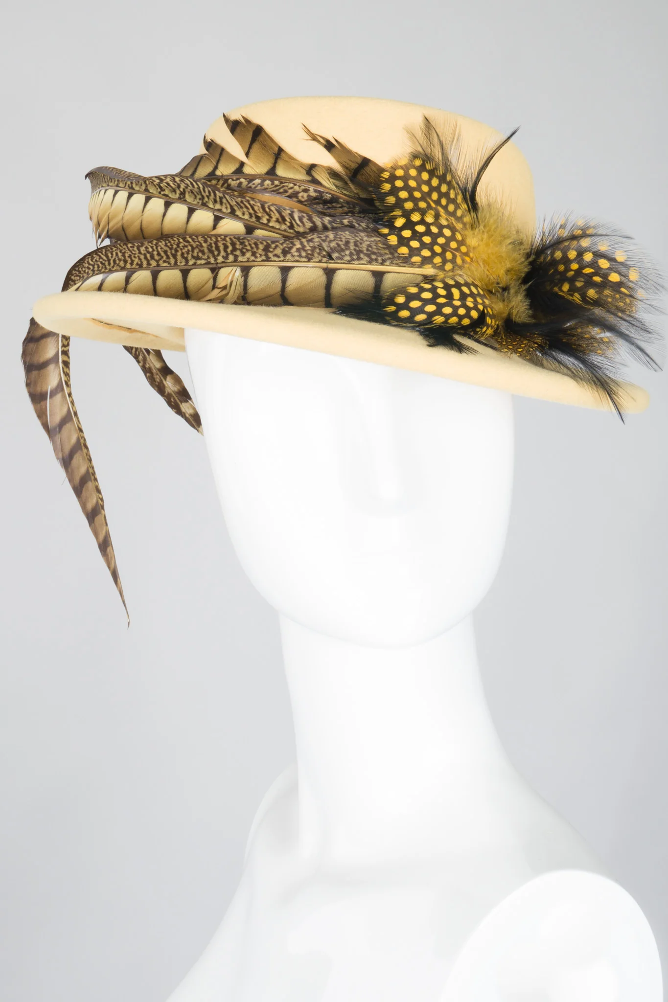 Feather Felt Boater Hat - Image 10