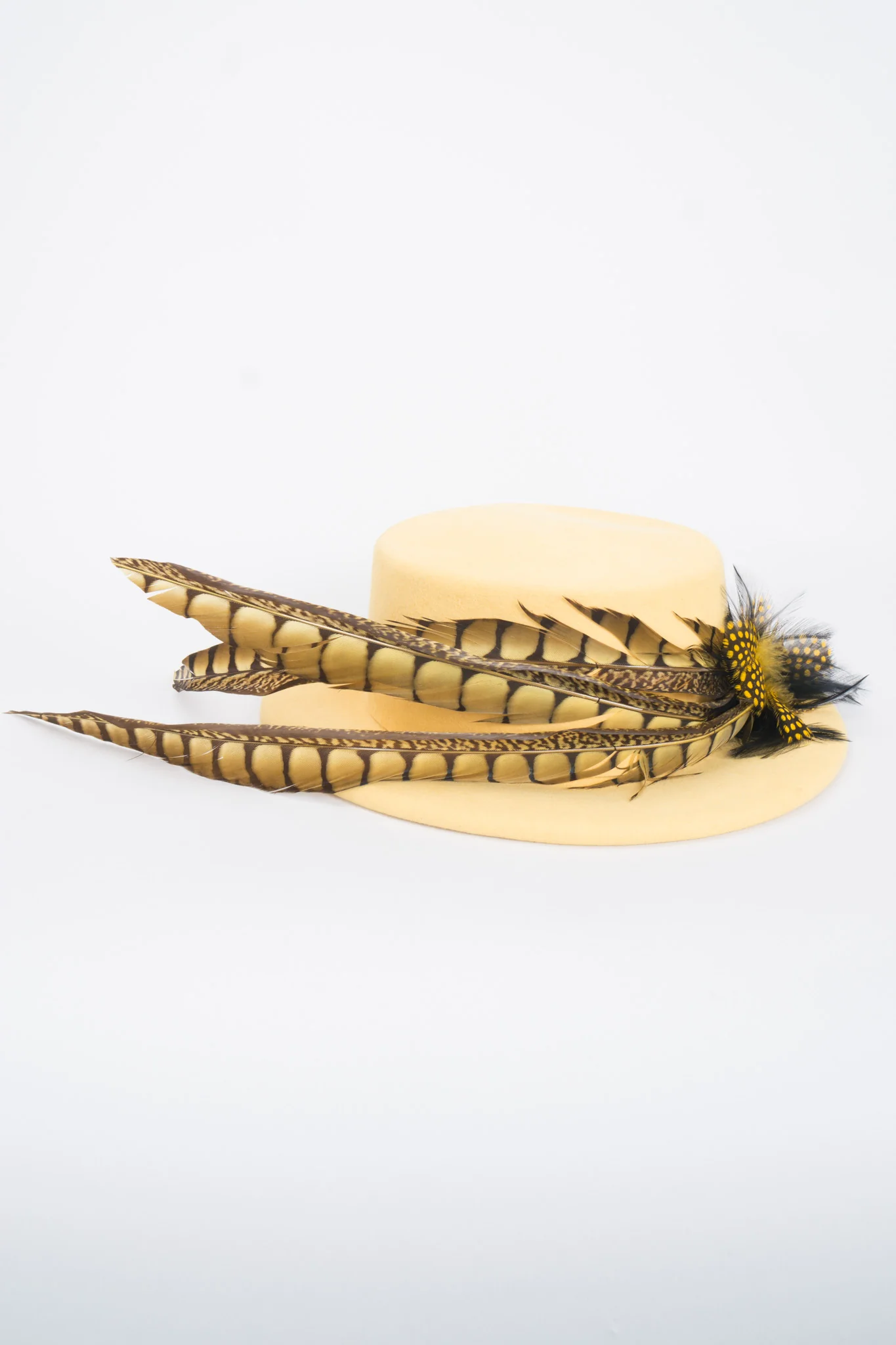 Feather Felt Boater Hat - Image 3