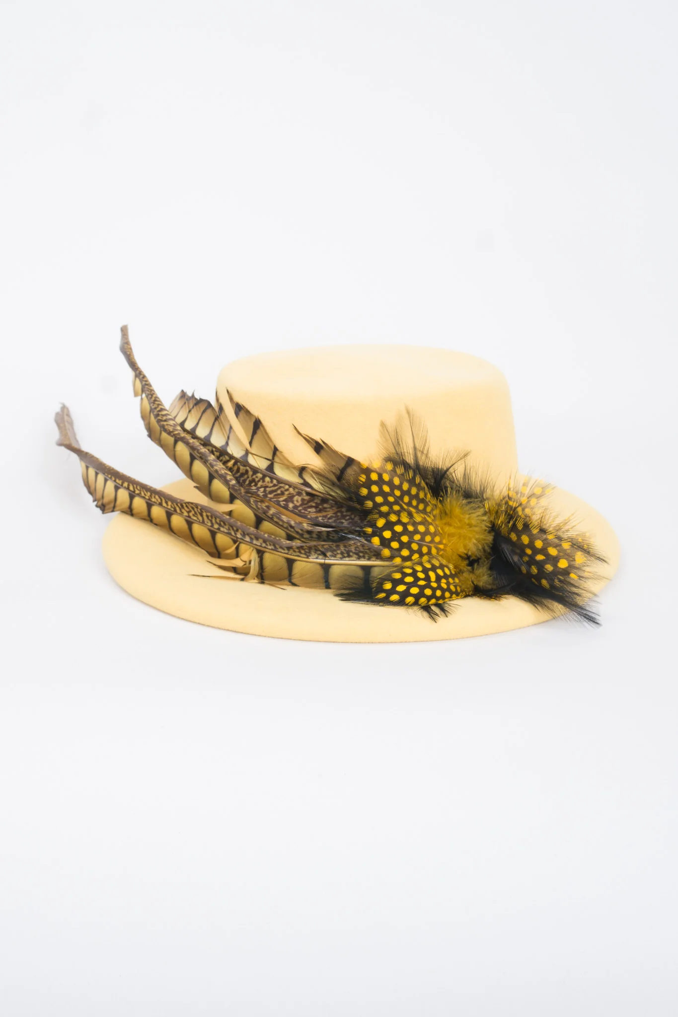 Feather Felt Boater Hat - Image 4