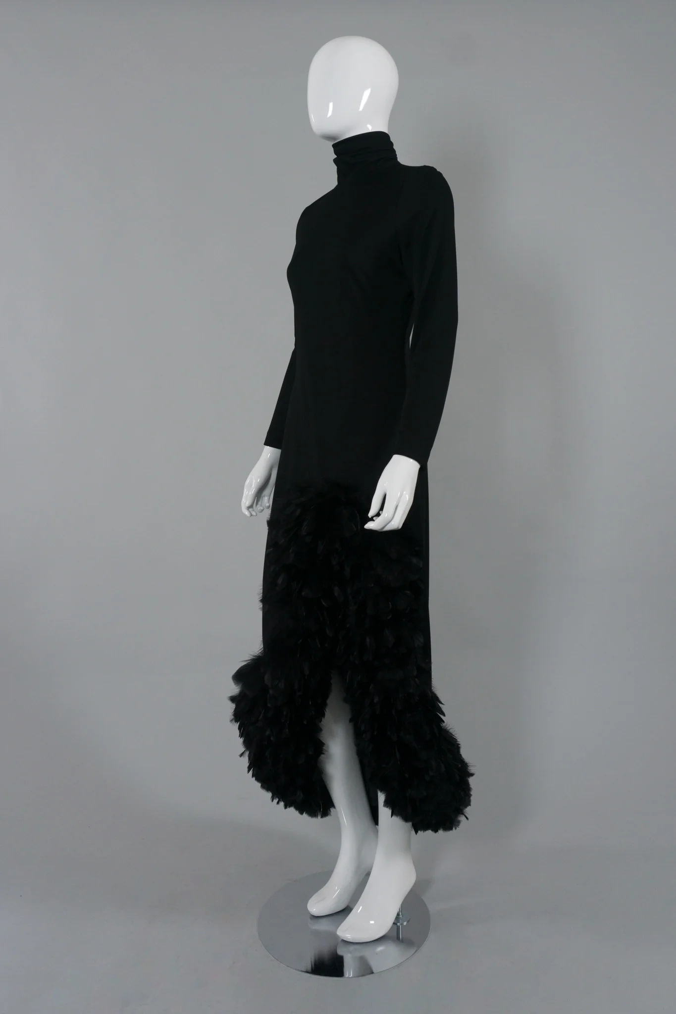 Feather Hem Dress - Image 3