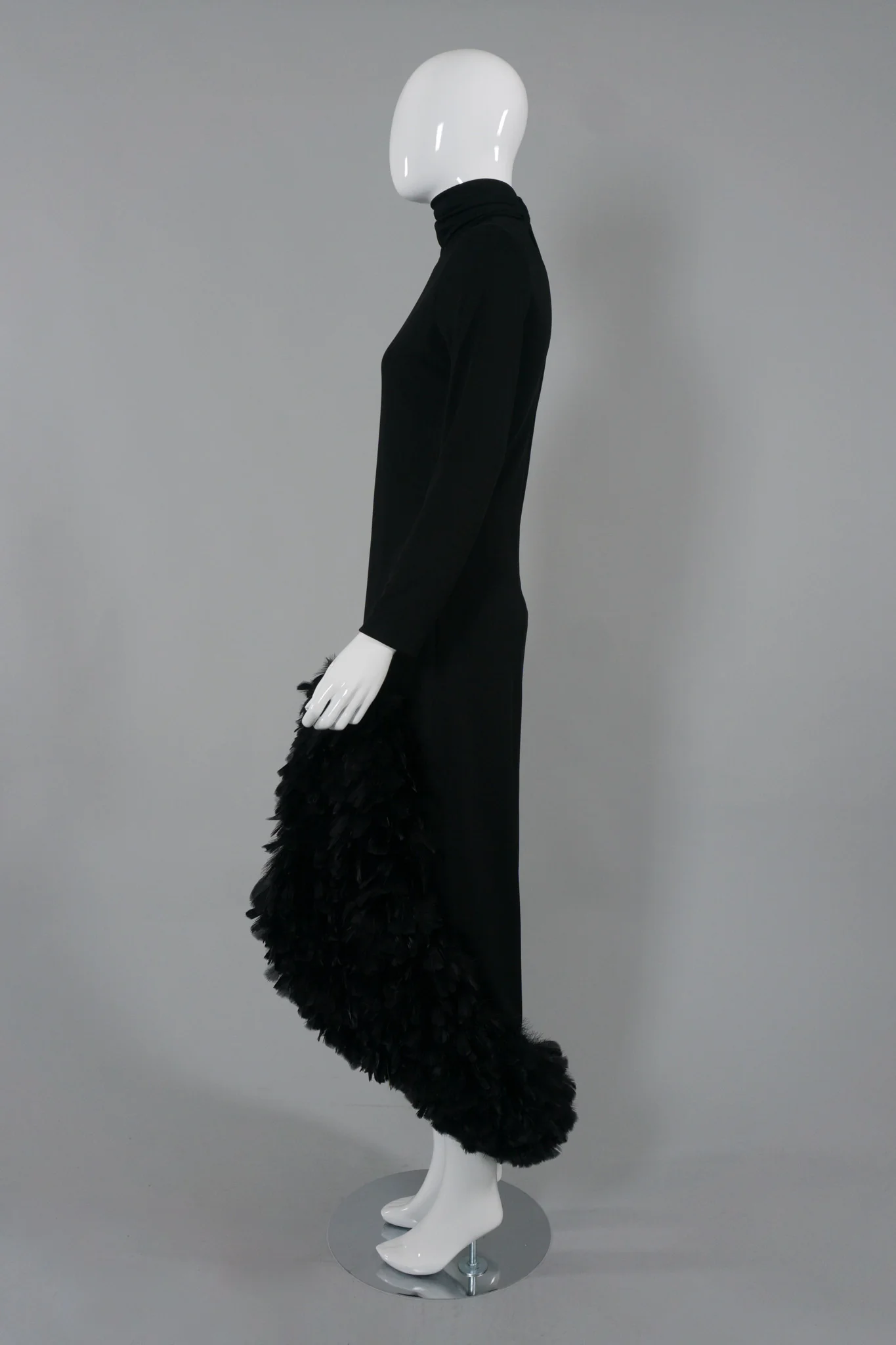 Feather Hem Dress - Image 4