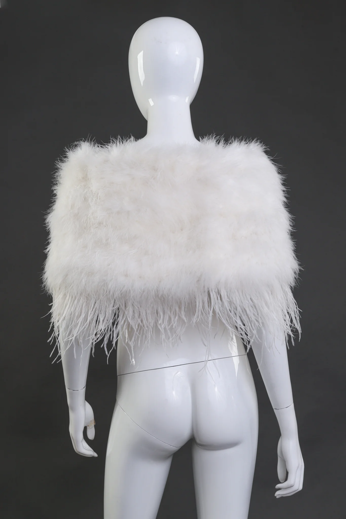 Feather Stole Capelet - Image 3