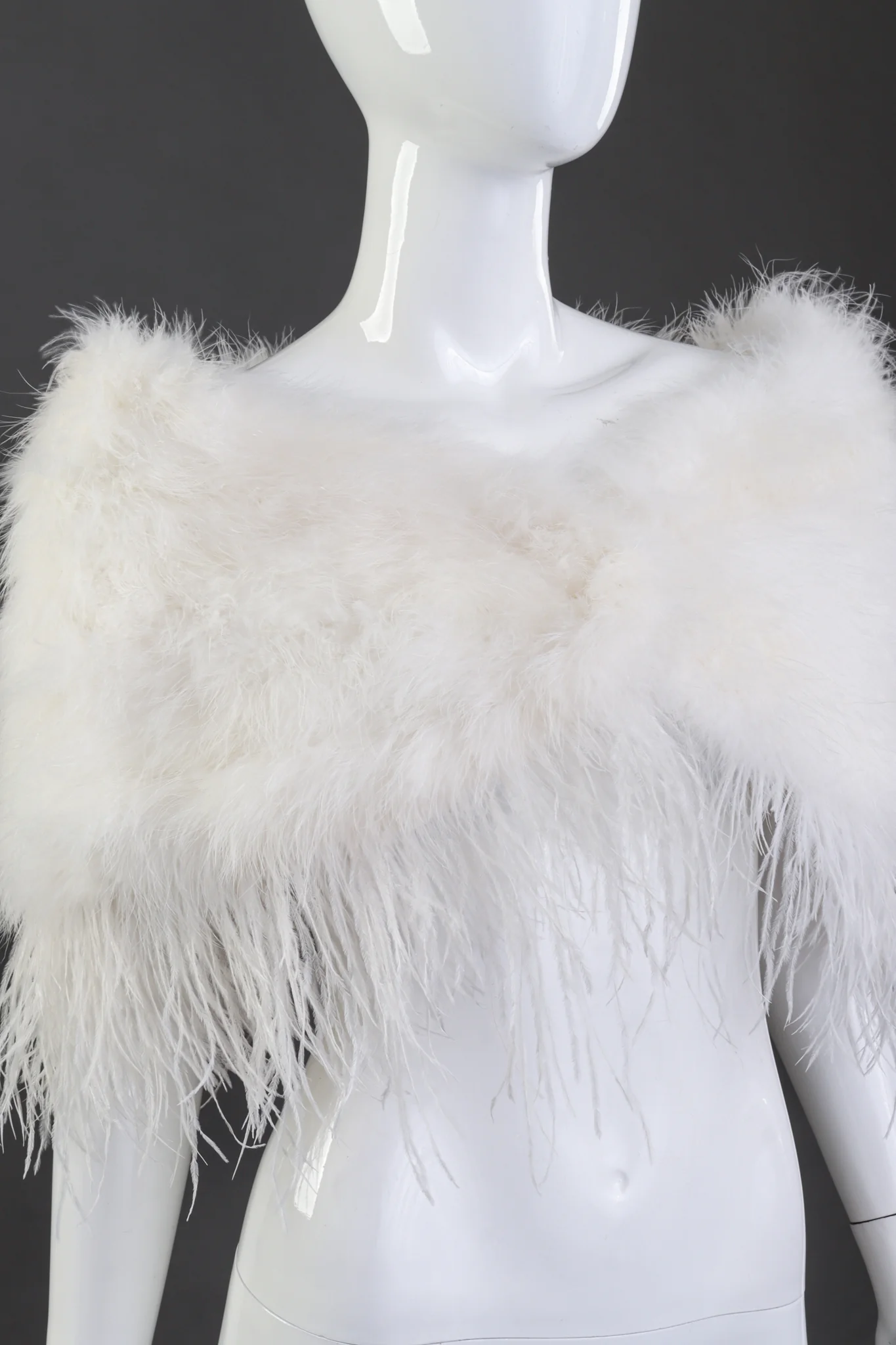 Feather Stole Capelet - Image 4