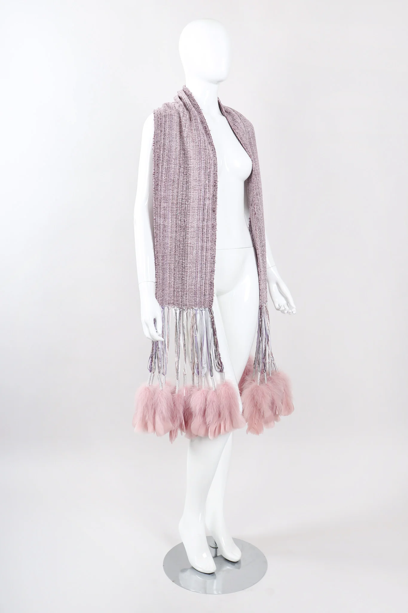 Feather Tassel Chenille Scarf - Image 10