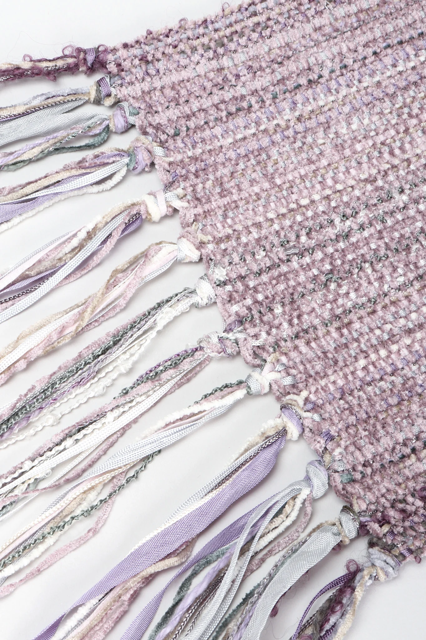 Feather Tassel Chenille Scarf - Image 5