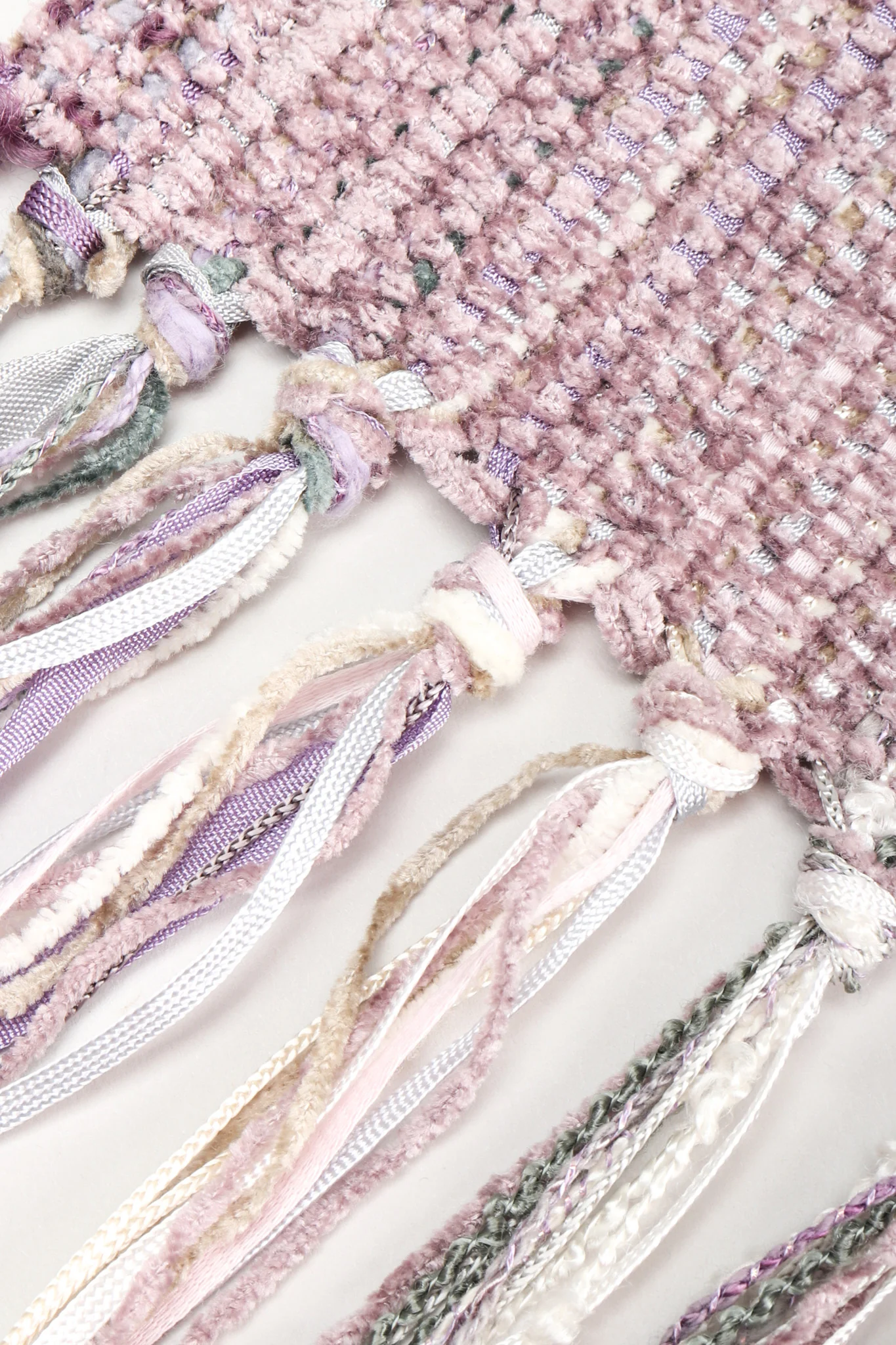 Feather Tassel Chenille Scarf - Image 6