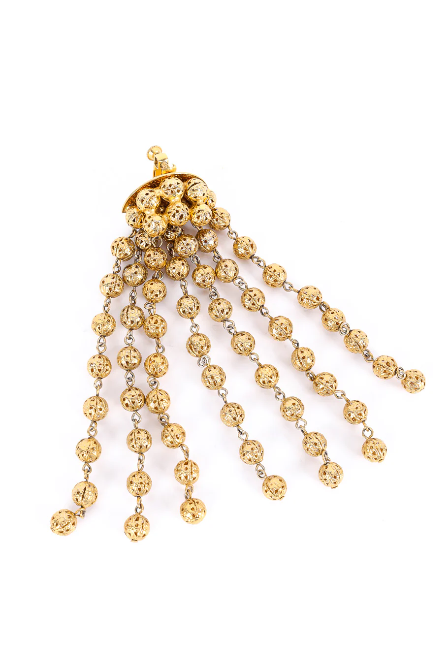 Filigree Ball Fringe Earrings - Image 3
