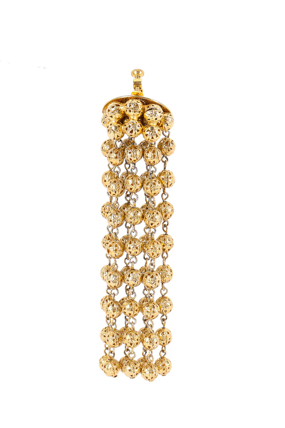 Filigree Ball Fringe Earrings - Image 4