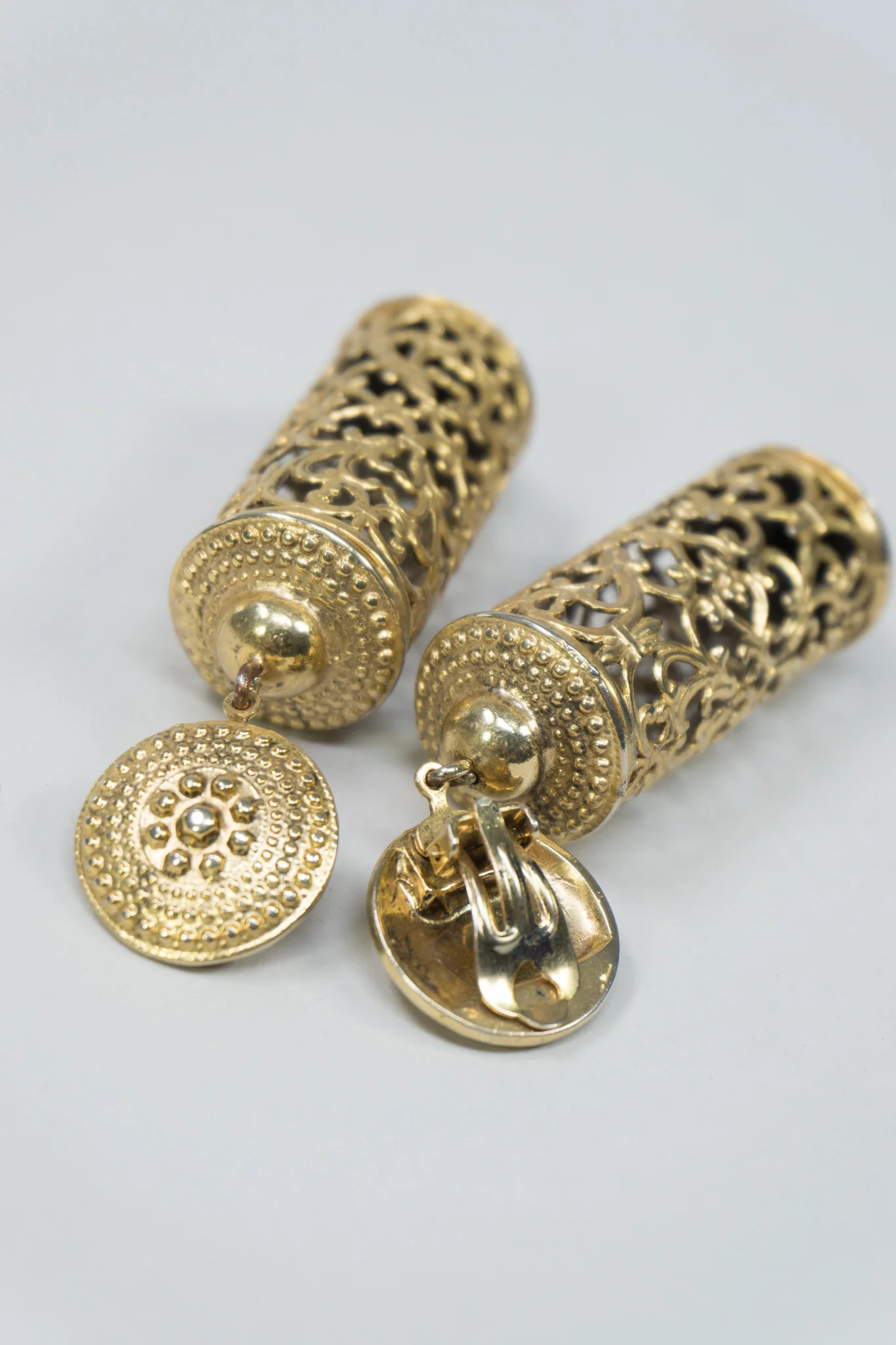 Filigree Barrel Earrings - Image 4