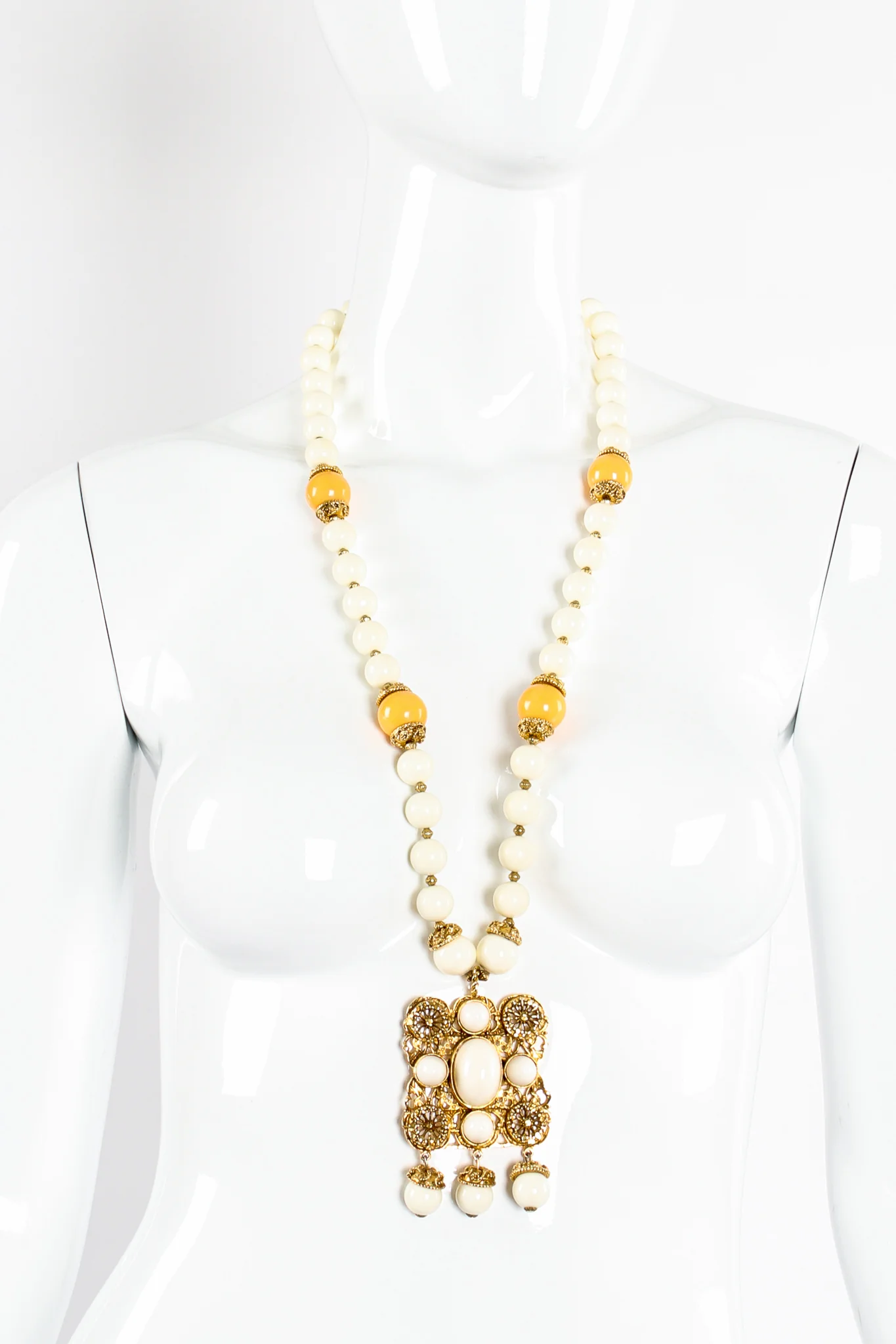Filigree Bead Pendant Necklace - Image 2