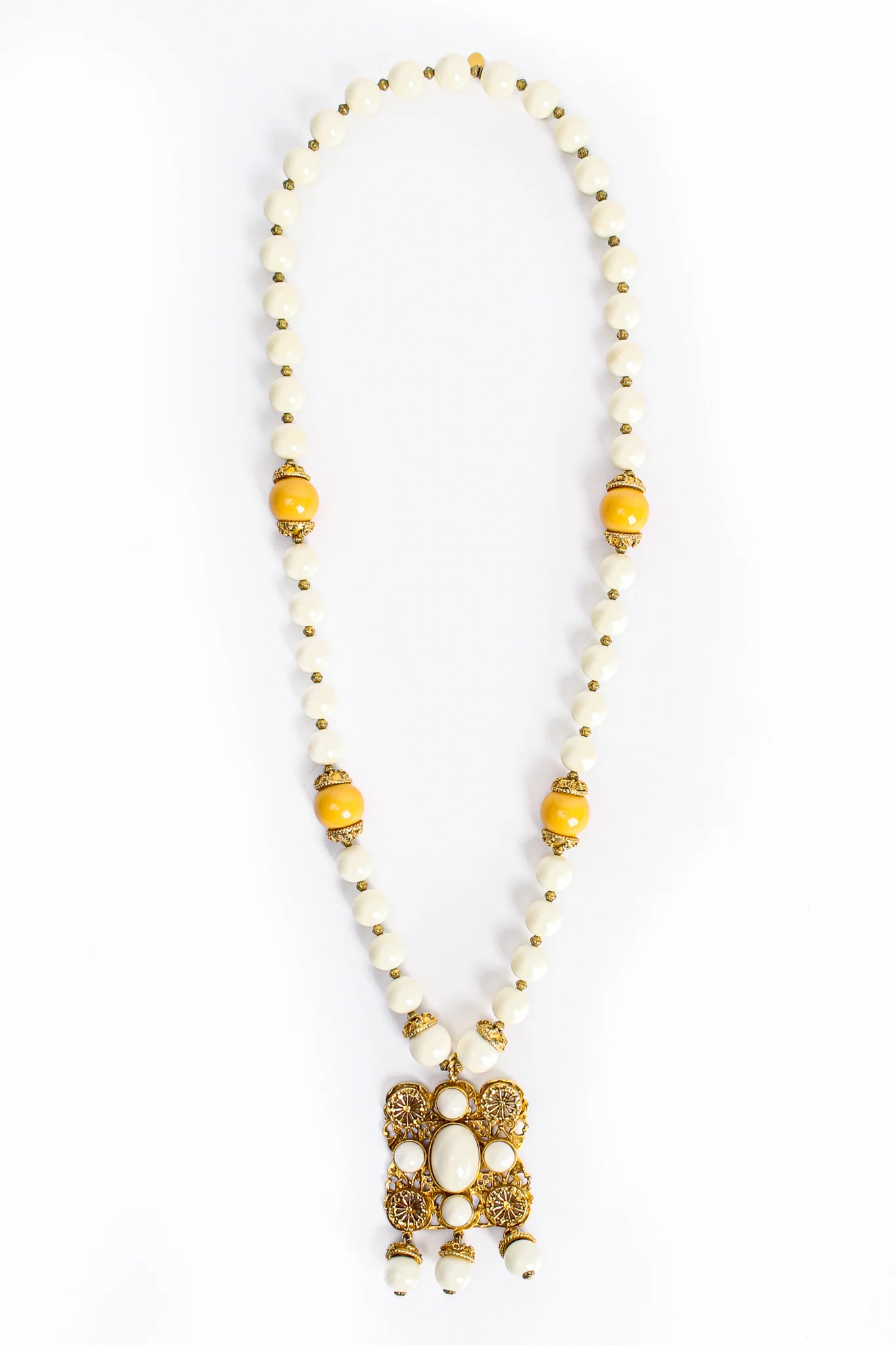 Filigree Bead Pendant Necklace - Image 3