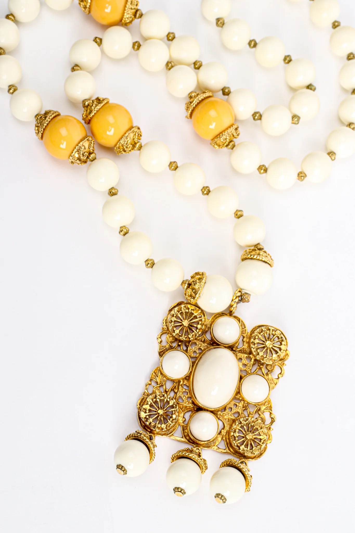 Filigree Bead Pendant Necklace - Image 4