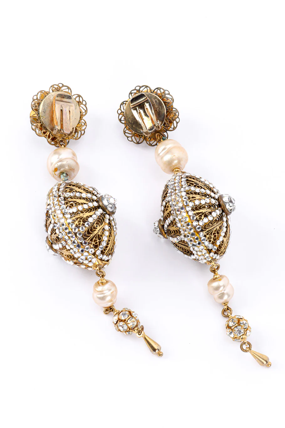 Filigree Dome Drop Earrings - Image 2