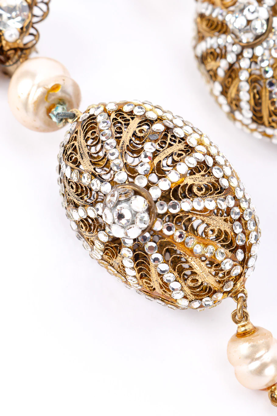 Filigree Dome Drop Earrings - Image 4