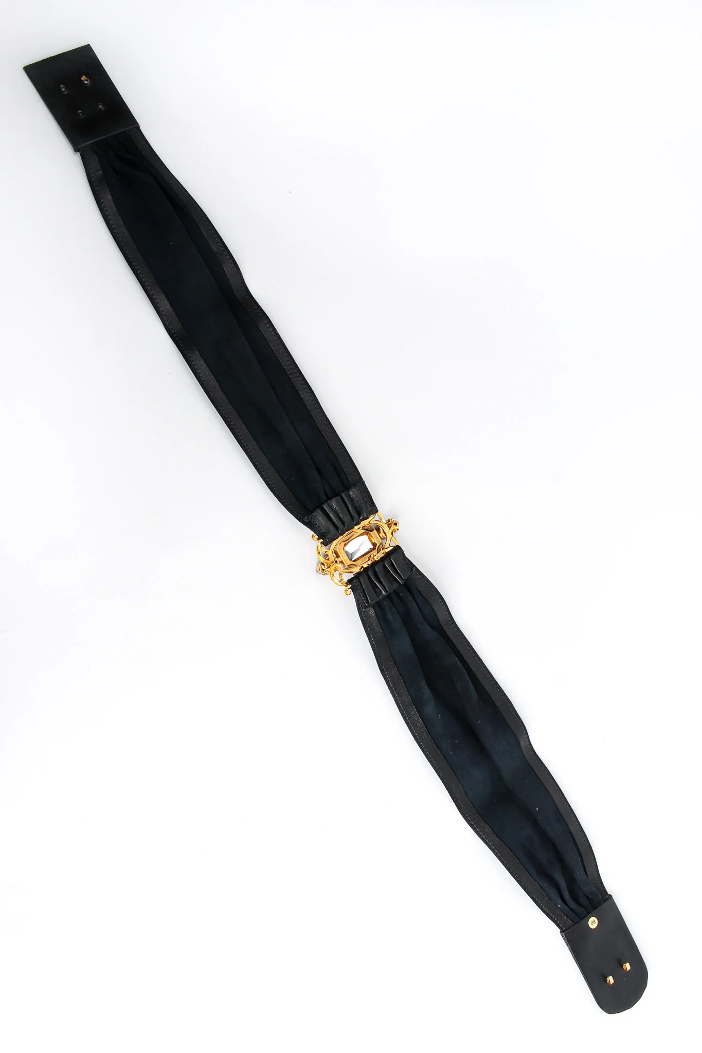 Filigree Emerald Crystal Leather Sash Belt - Image 5