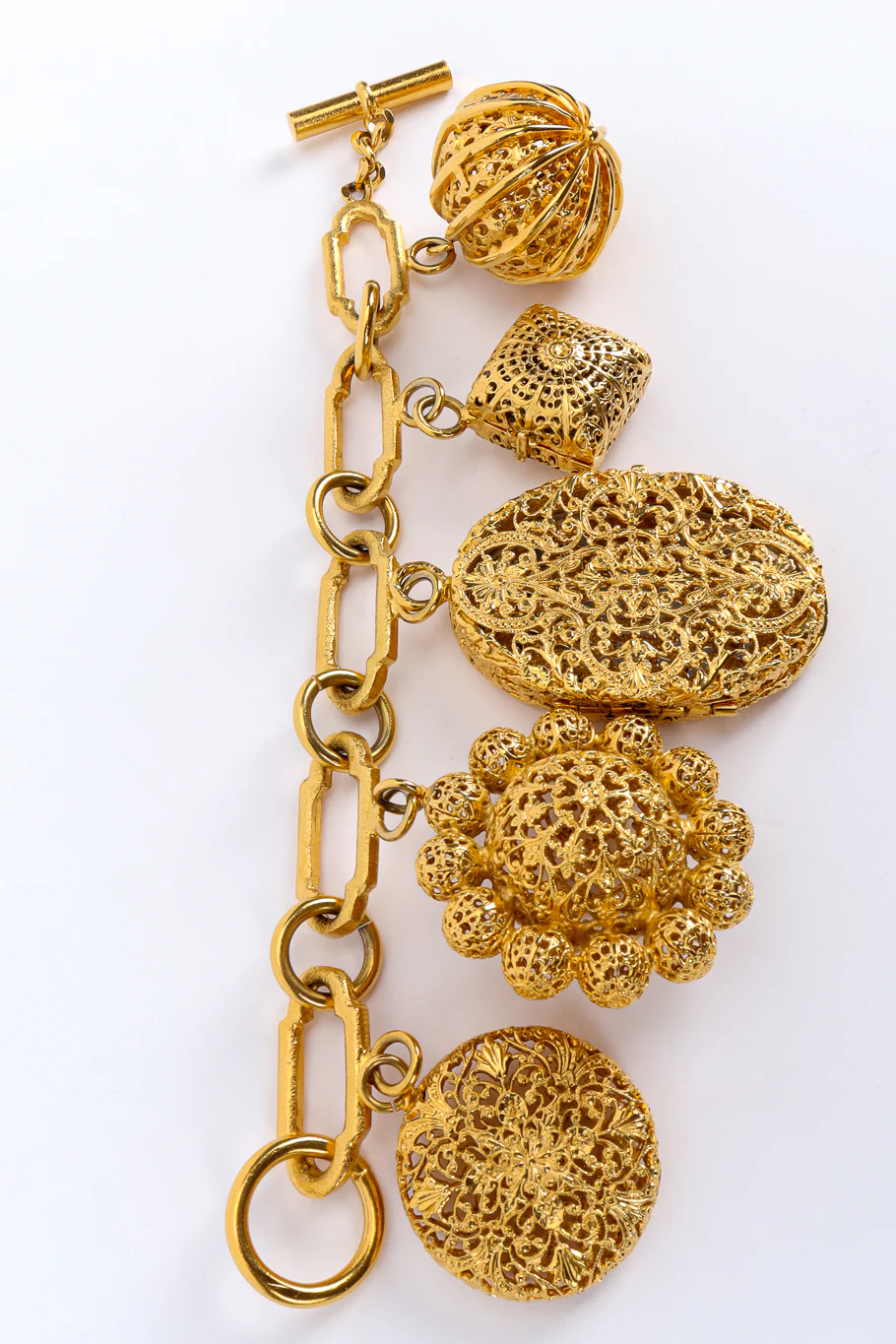 Filigree Locket Charm Bracelet - Image 6