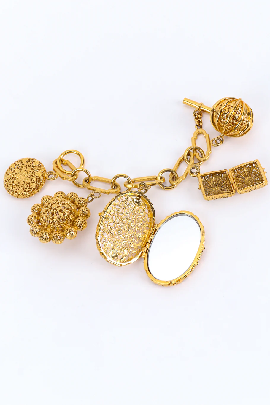 Filigree Locket Charm Bracelet - Image 7
