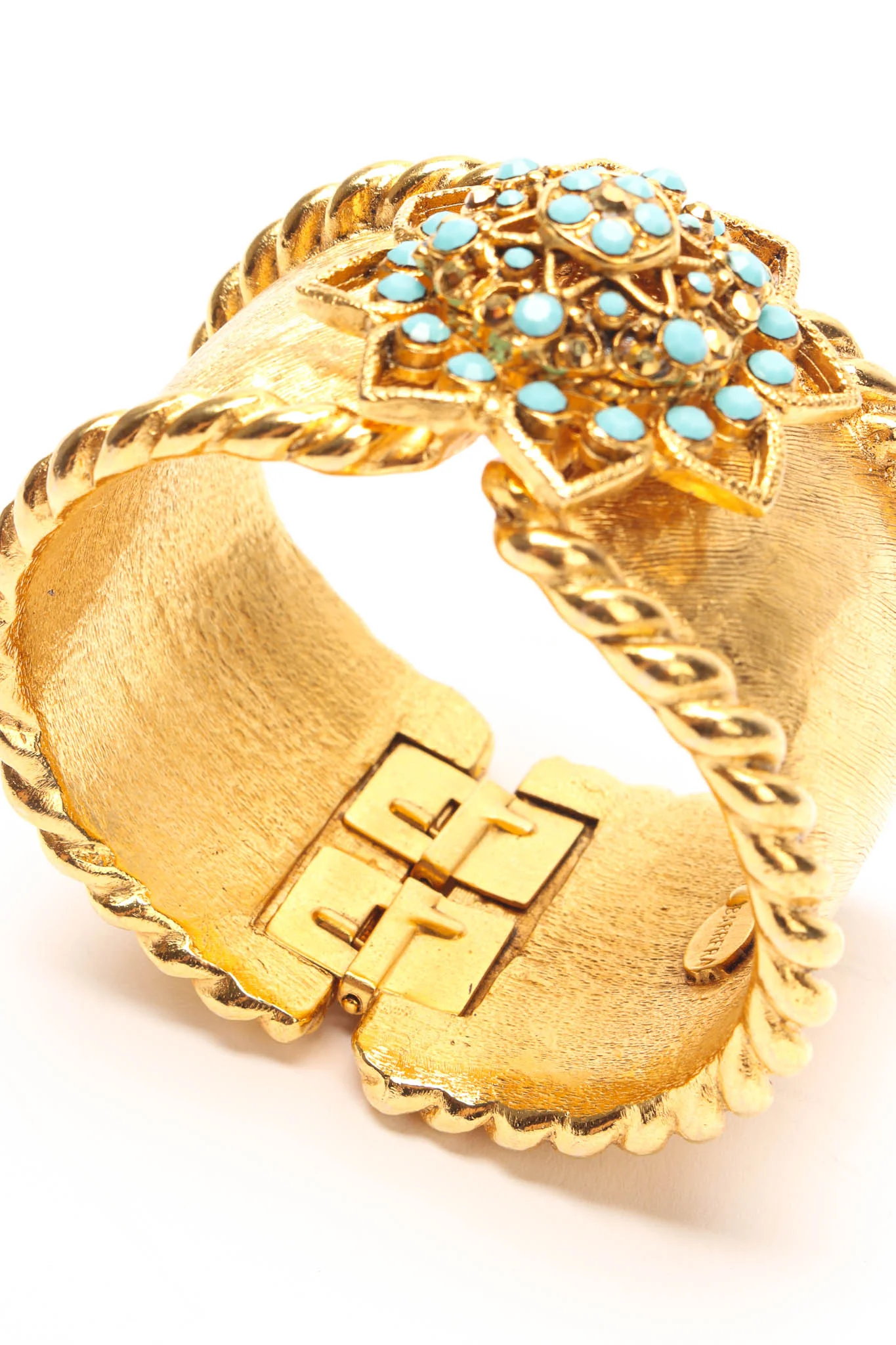 Filigree Lotus Flower Cuff Bracelet - Image 11