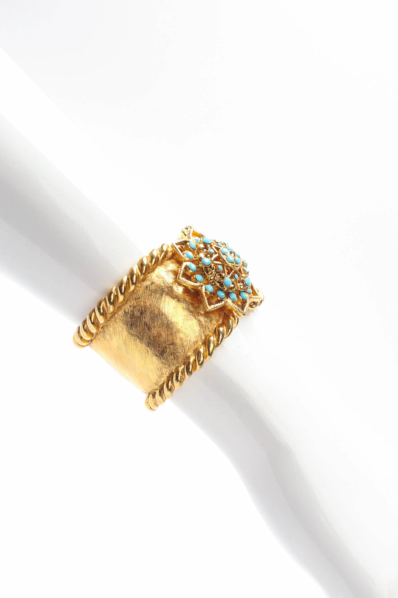 Filigree Lotus Flower Cuff Bracelet - Image 3