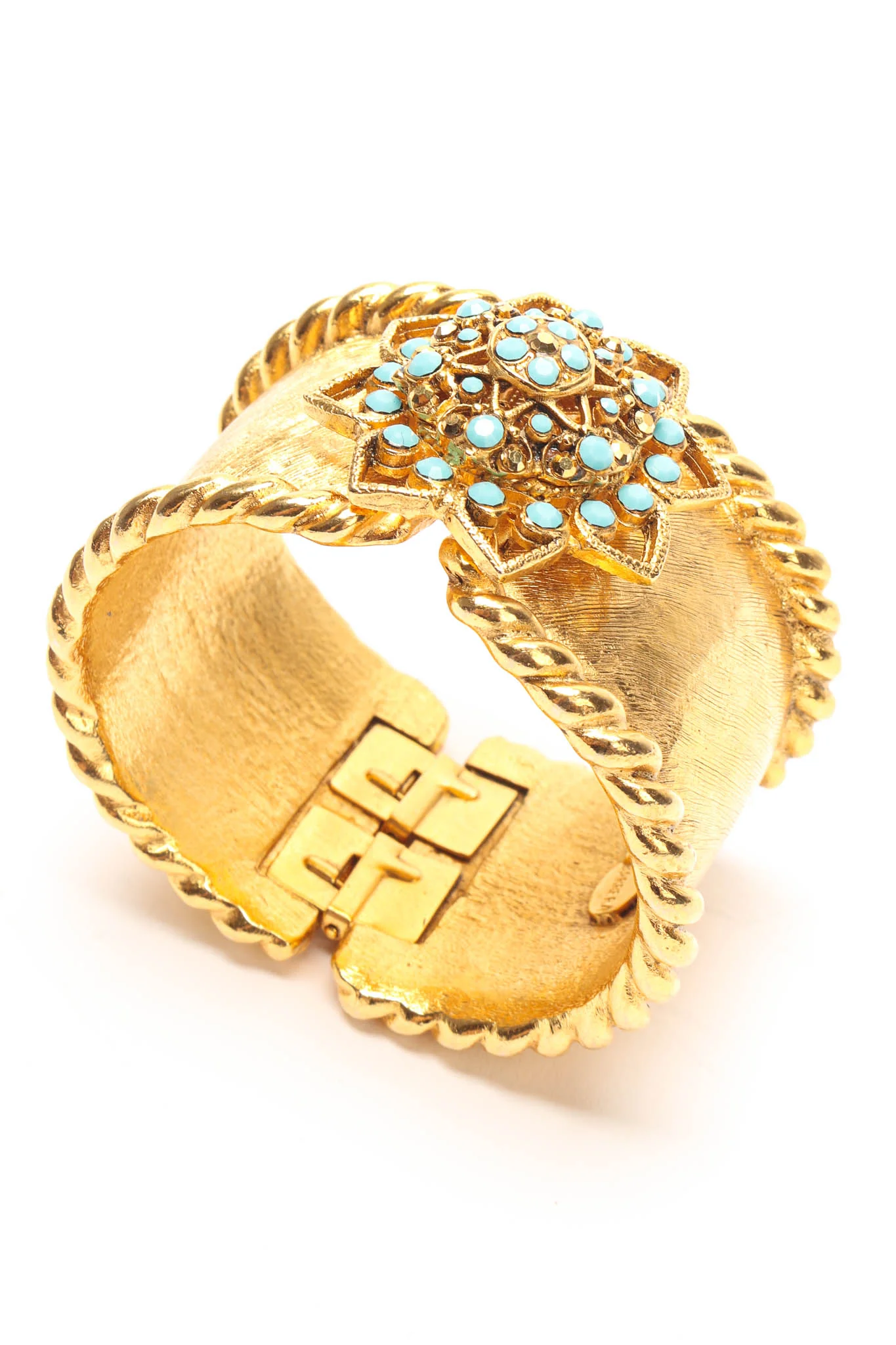 Filigree Lotus Flower Cuff Bracelet - Image 6