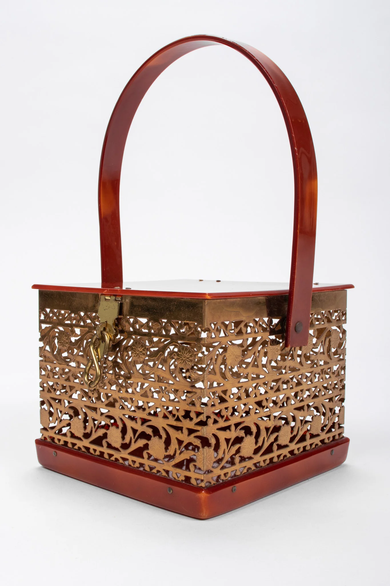 Filigree Lucite Box Bag - Image 4