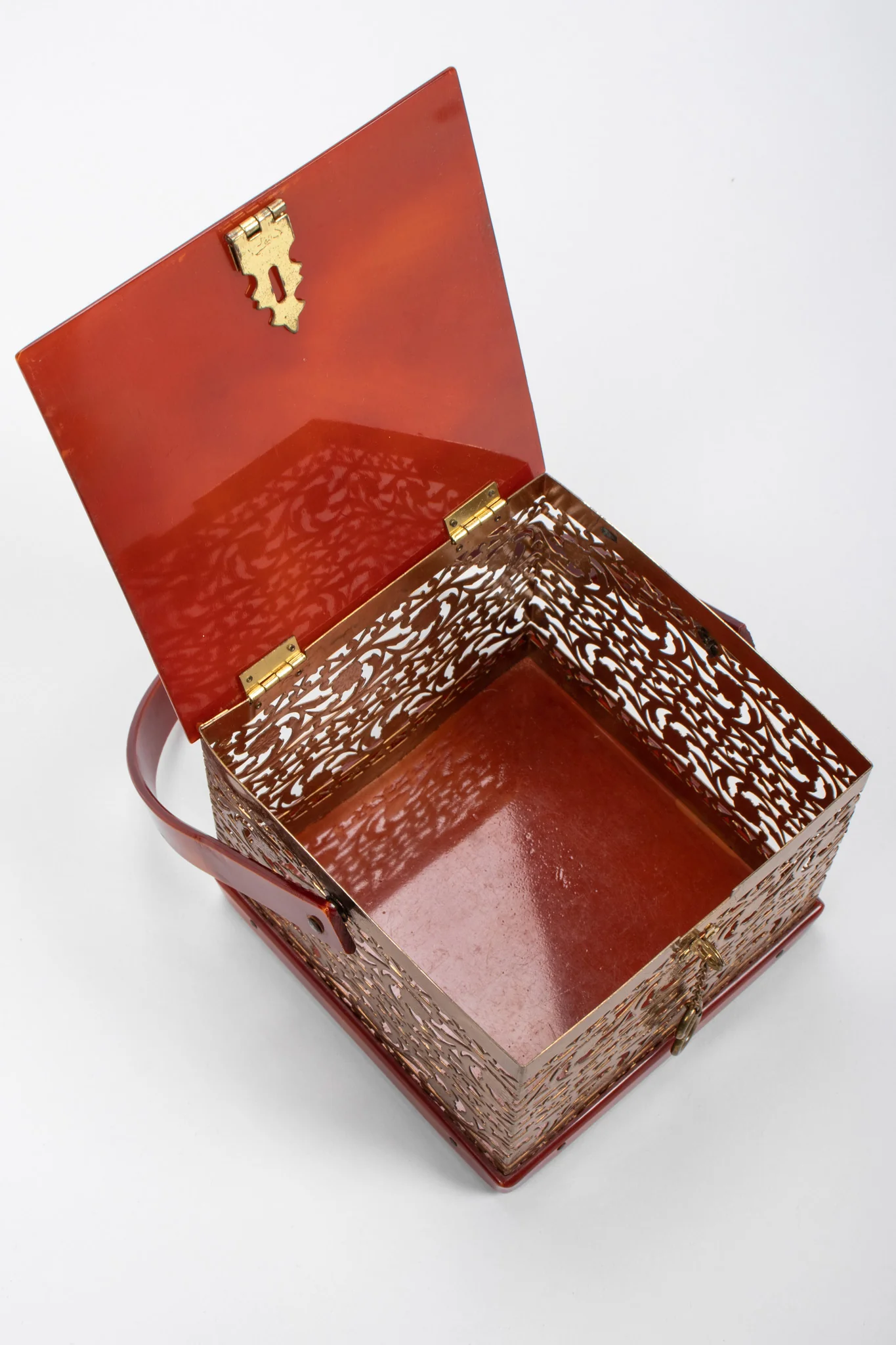 Filigree Lucite Box Bag - Image 9