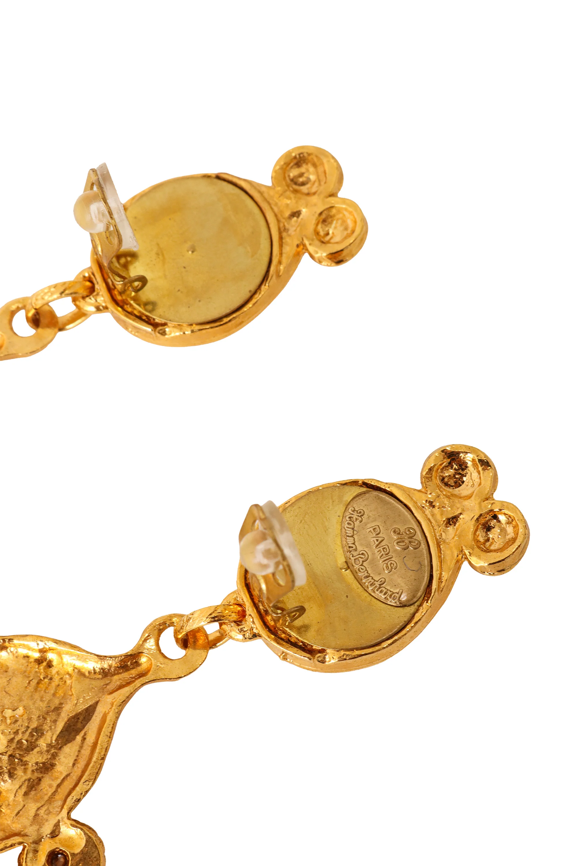 Filigree Medallion Glass Drop Earrings - Image 5