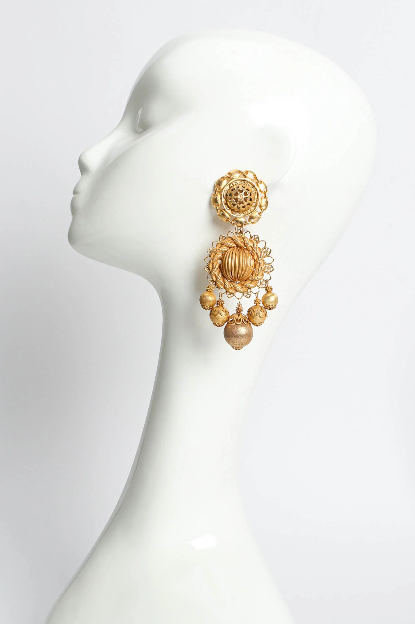 Filigree Multi Globe Twist Earrings - Image 2