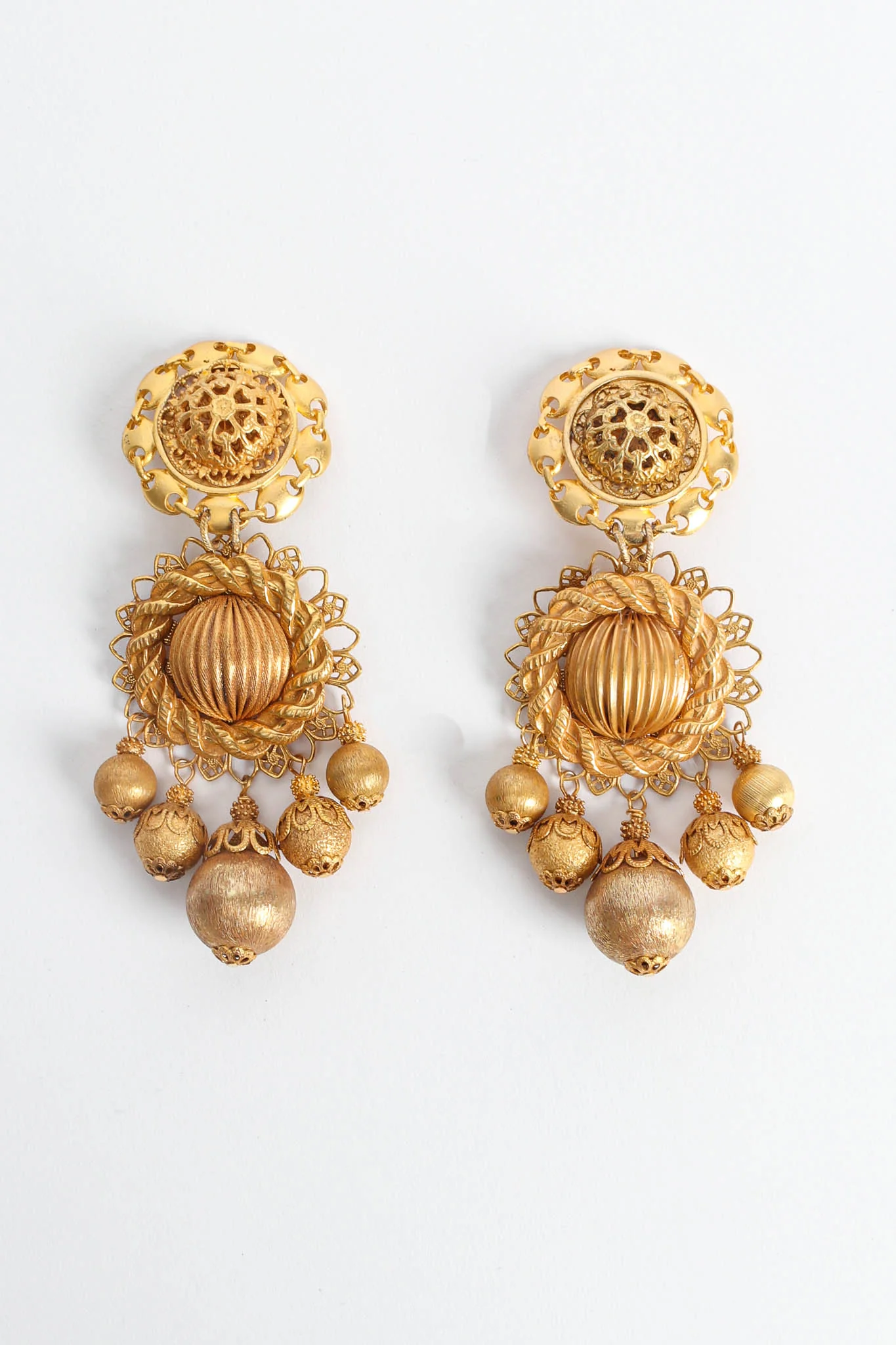 Filigree Multi Globe Twist Earrings - Image 3
