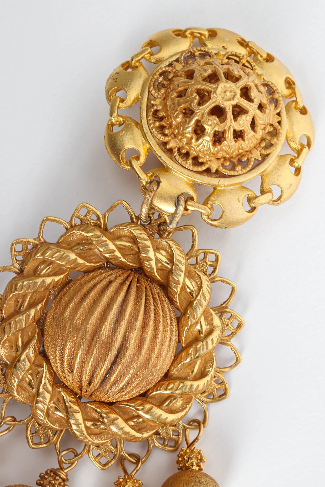 Filigree Multi Globe Twist Earrings - Image 4