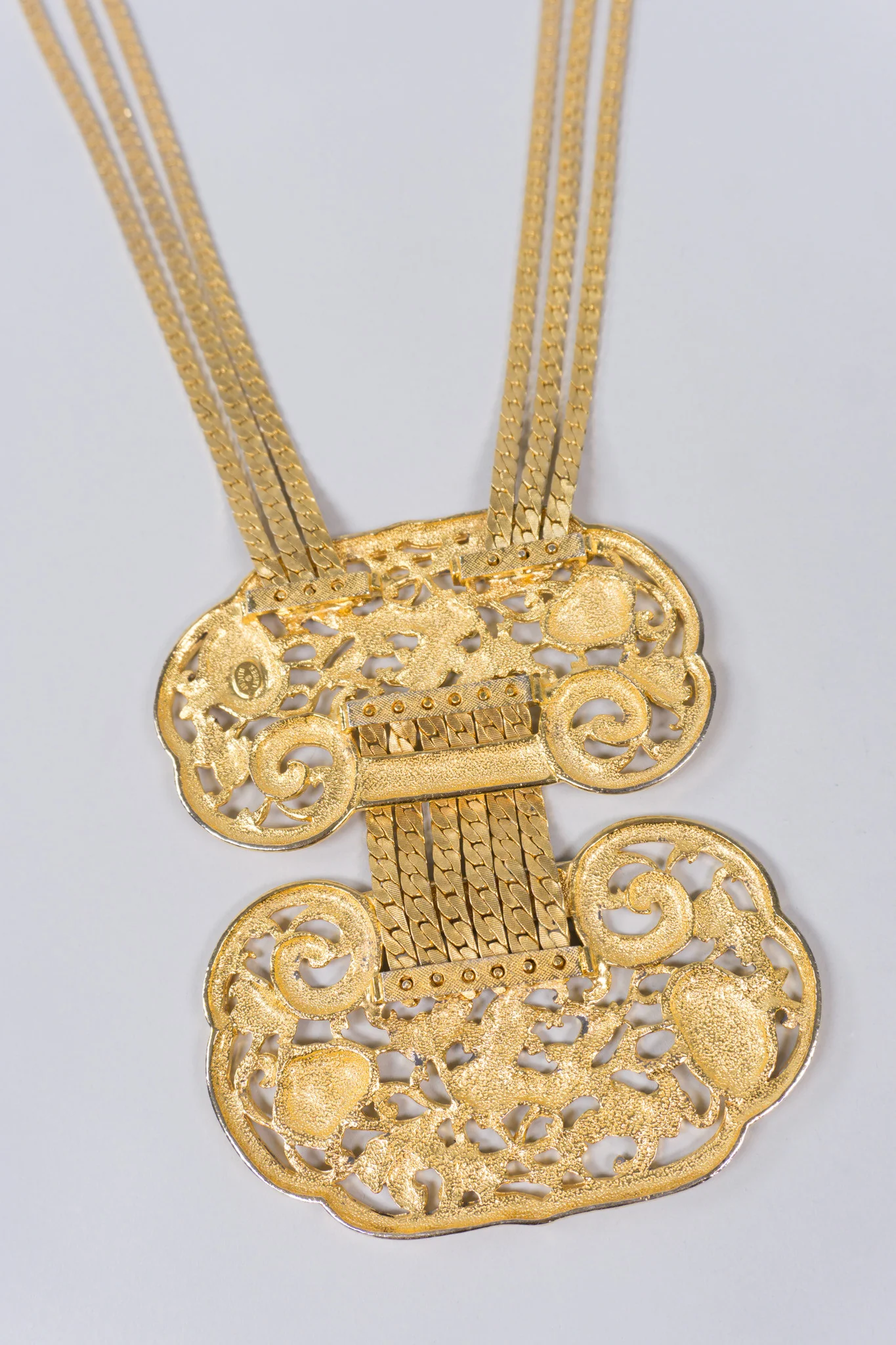 Filigree Plate Bib Necklace - Image 8