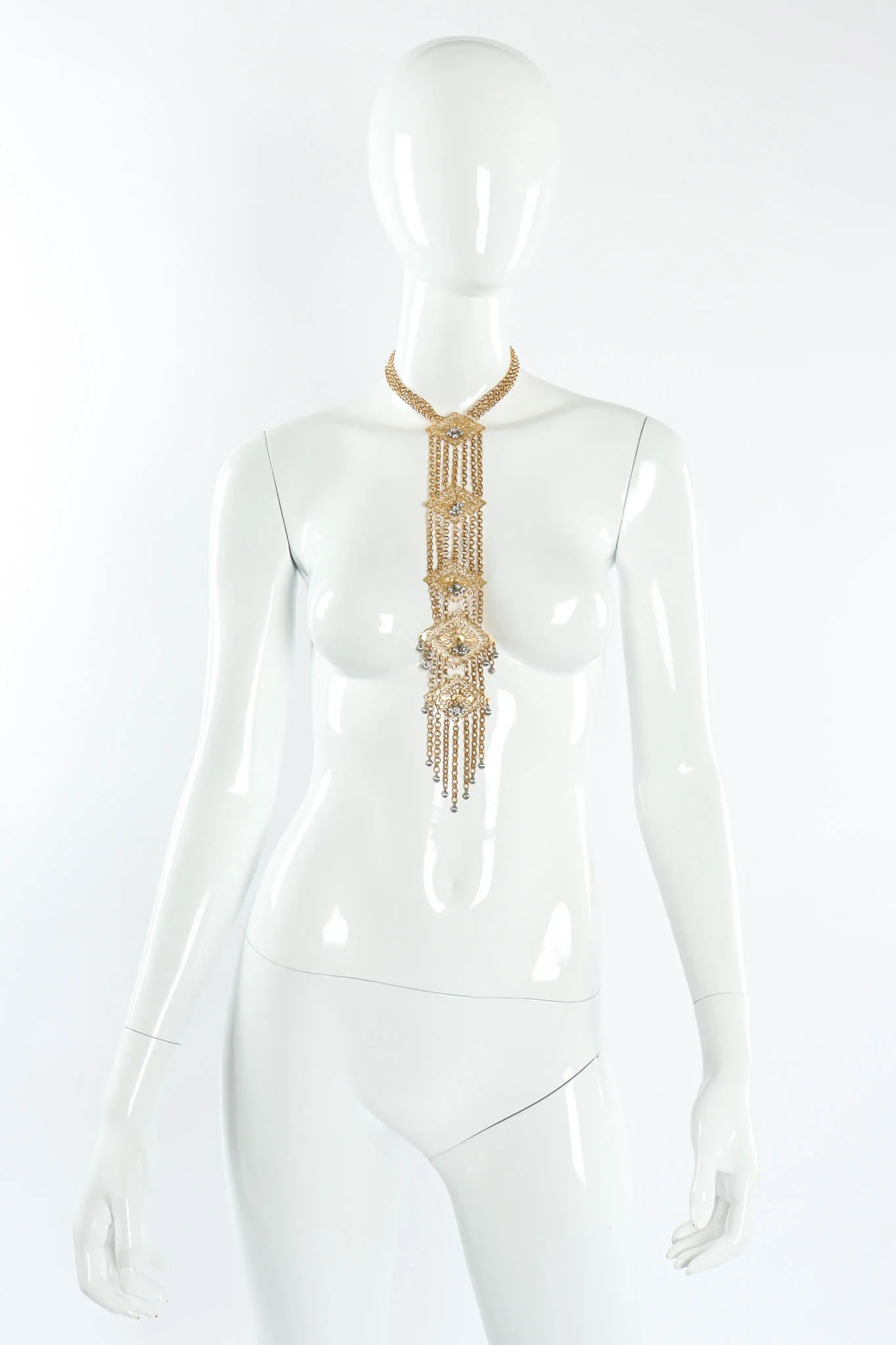 Filigree Pom Waterfall Necklace - Image 2