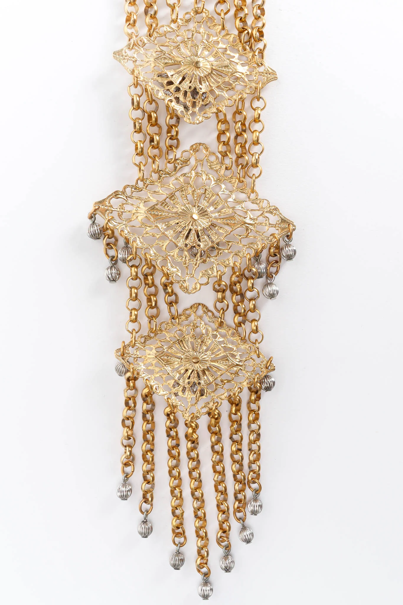 Filigree Pom Waterfall Necklace - Image 4