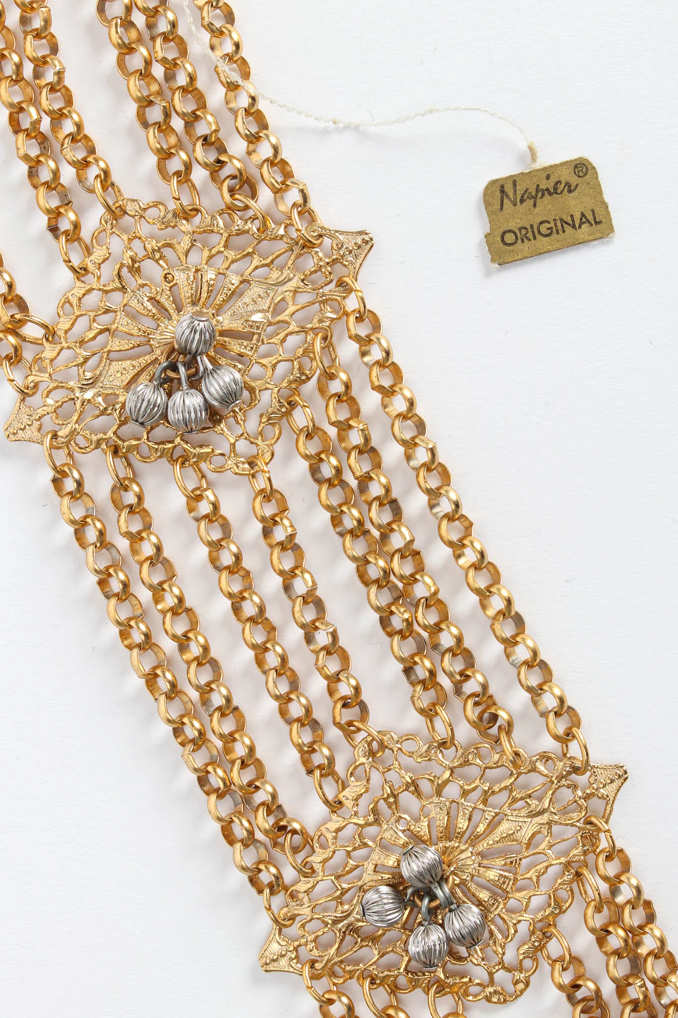 Filigree Pom Waterfall Necklace - Image 6