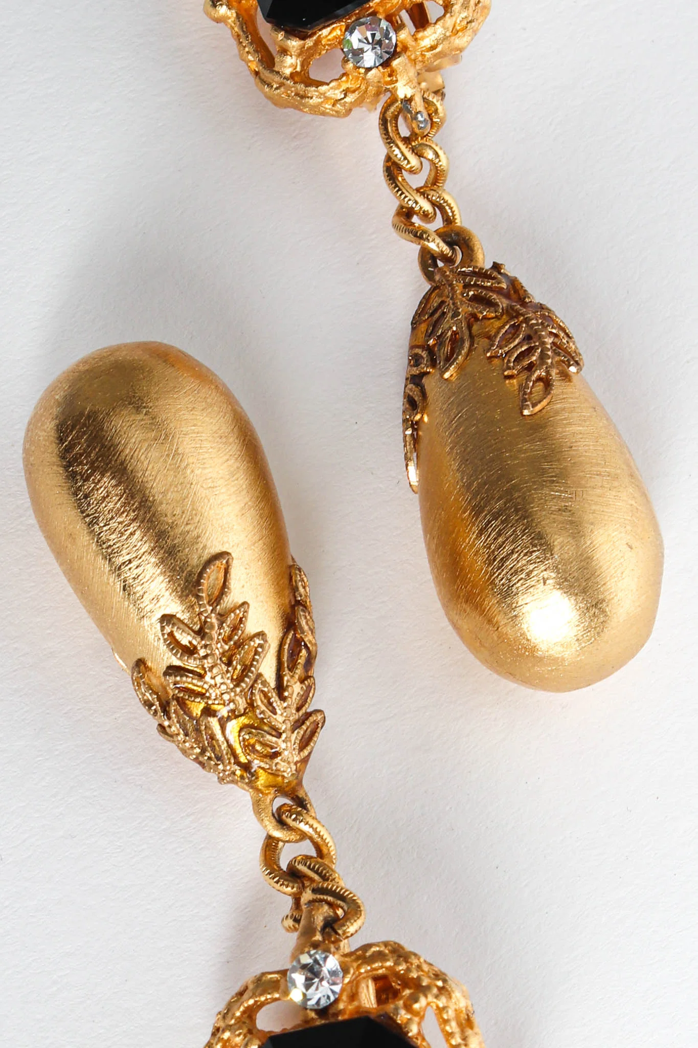 Filigree Rhinestone Drop Earrings - Image 7