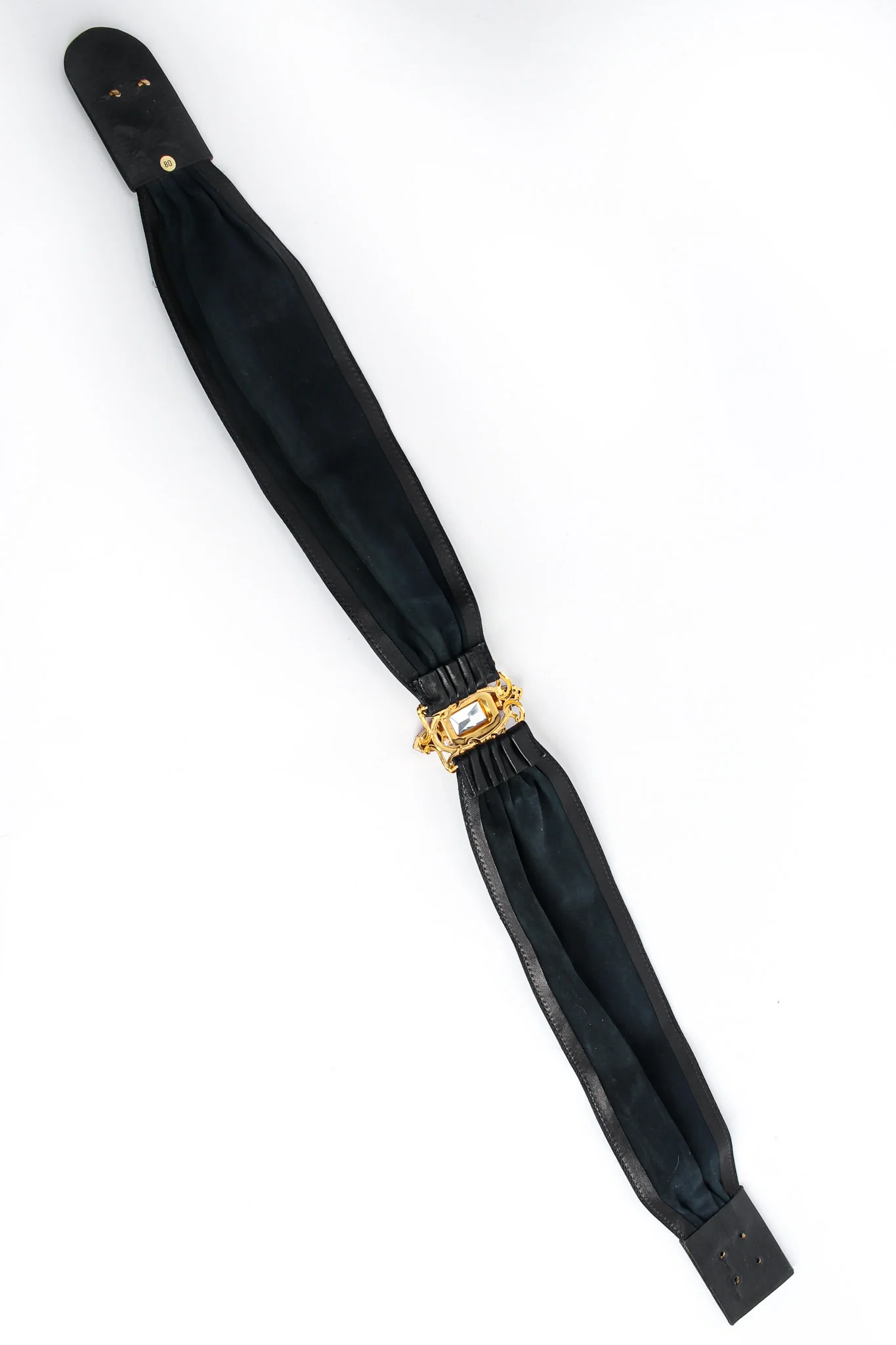 Filigree Ruby Crystal Leather Sash Belt - Image 5