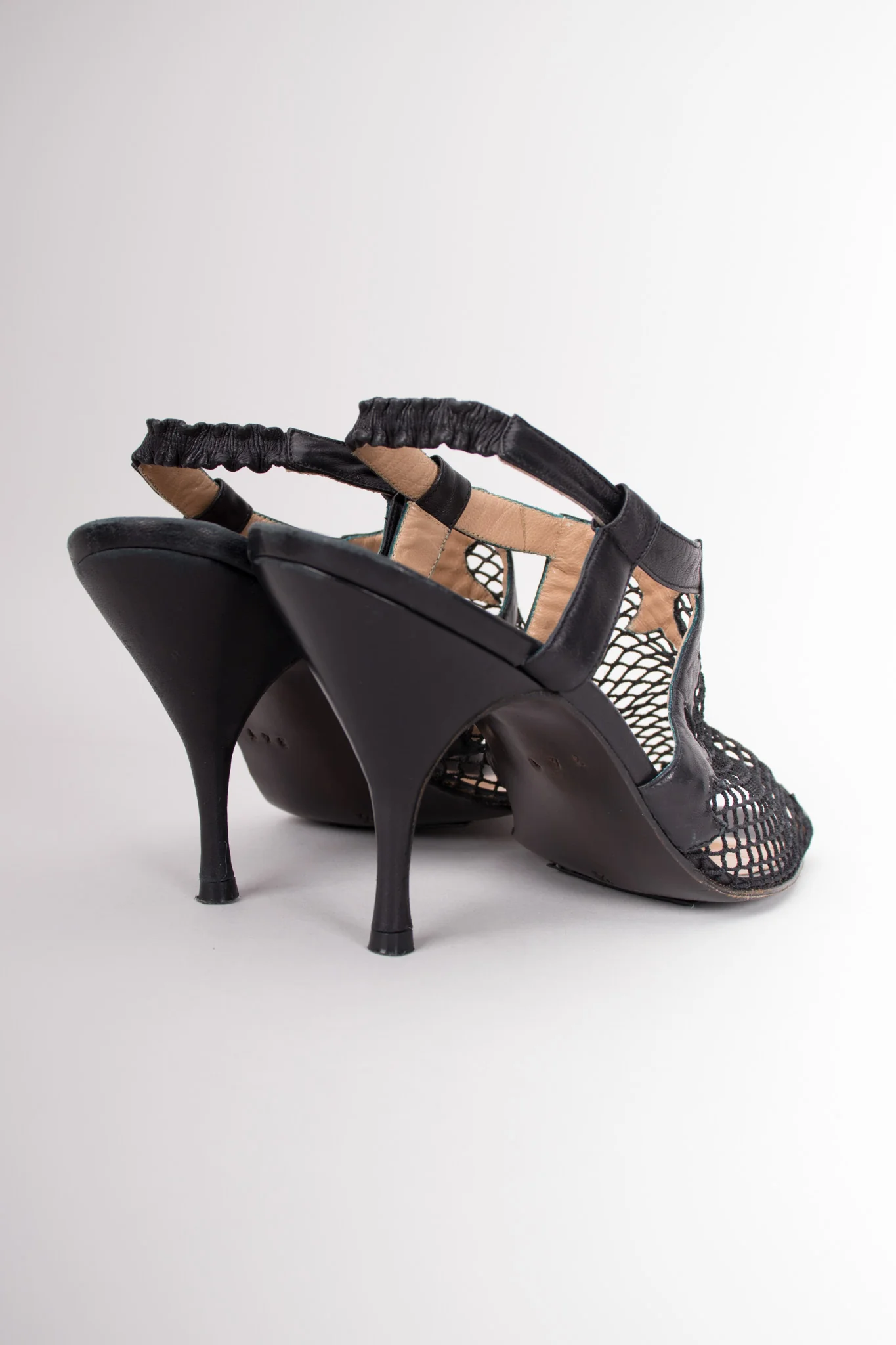 Fishnet Open Toe Heels - Image 5