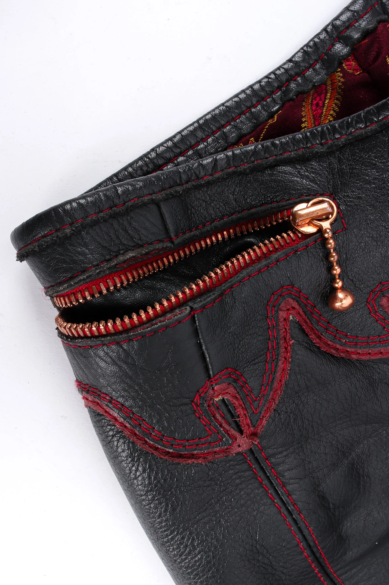 Flame Lace Up Leather Pant - Image 4