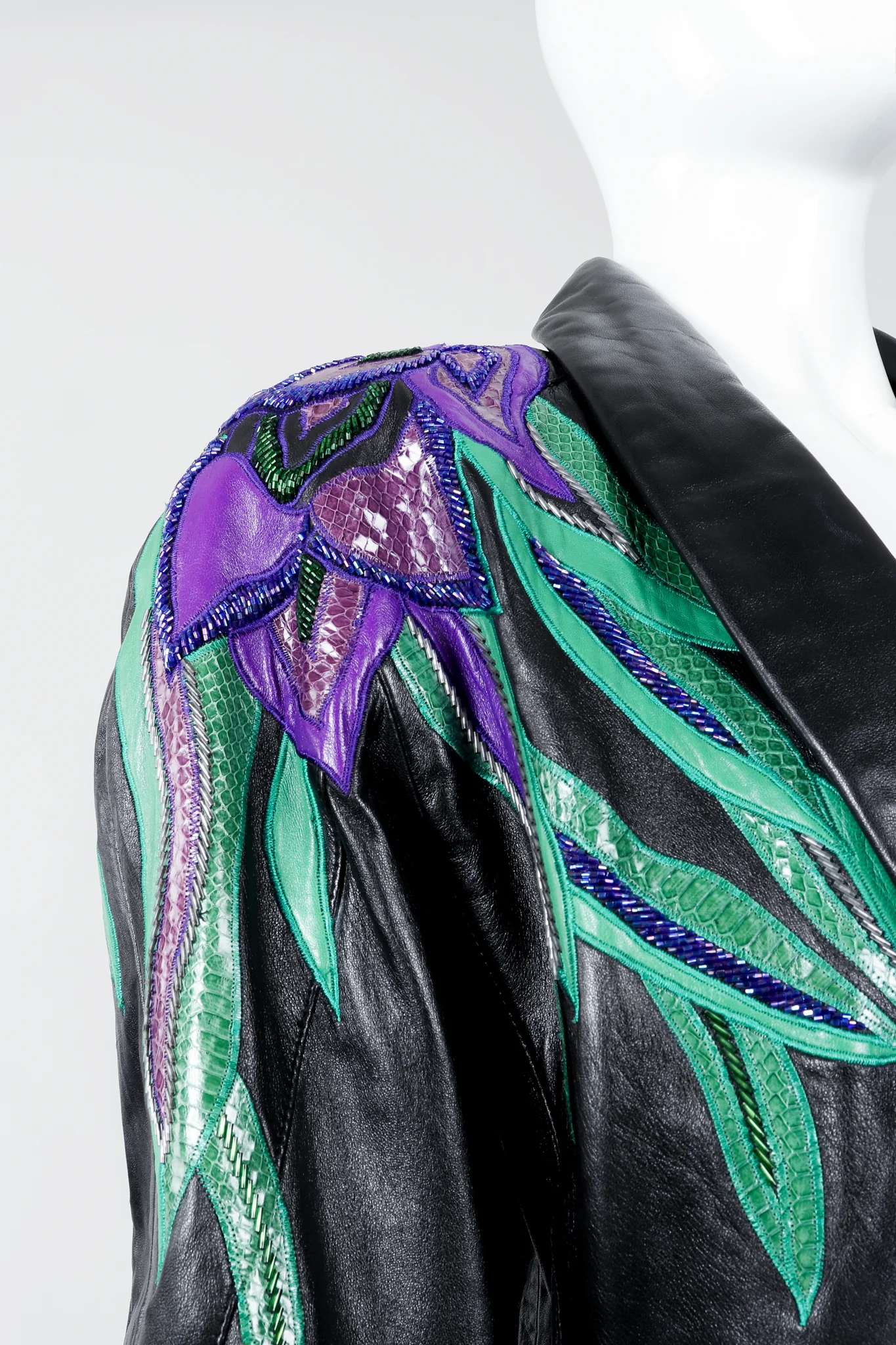 Flaming Iris Leather Jacket - Image 6