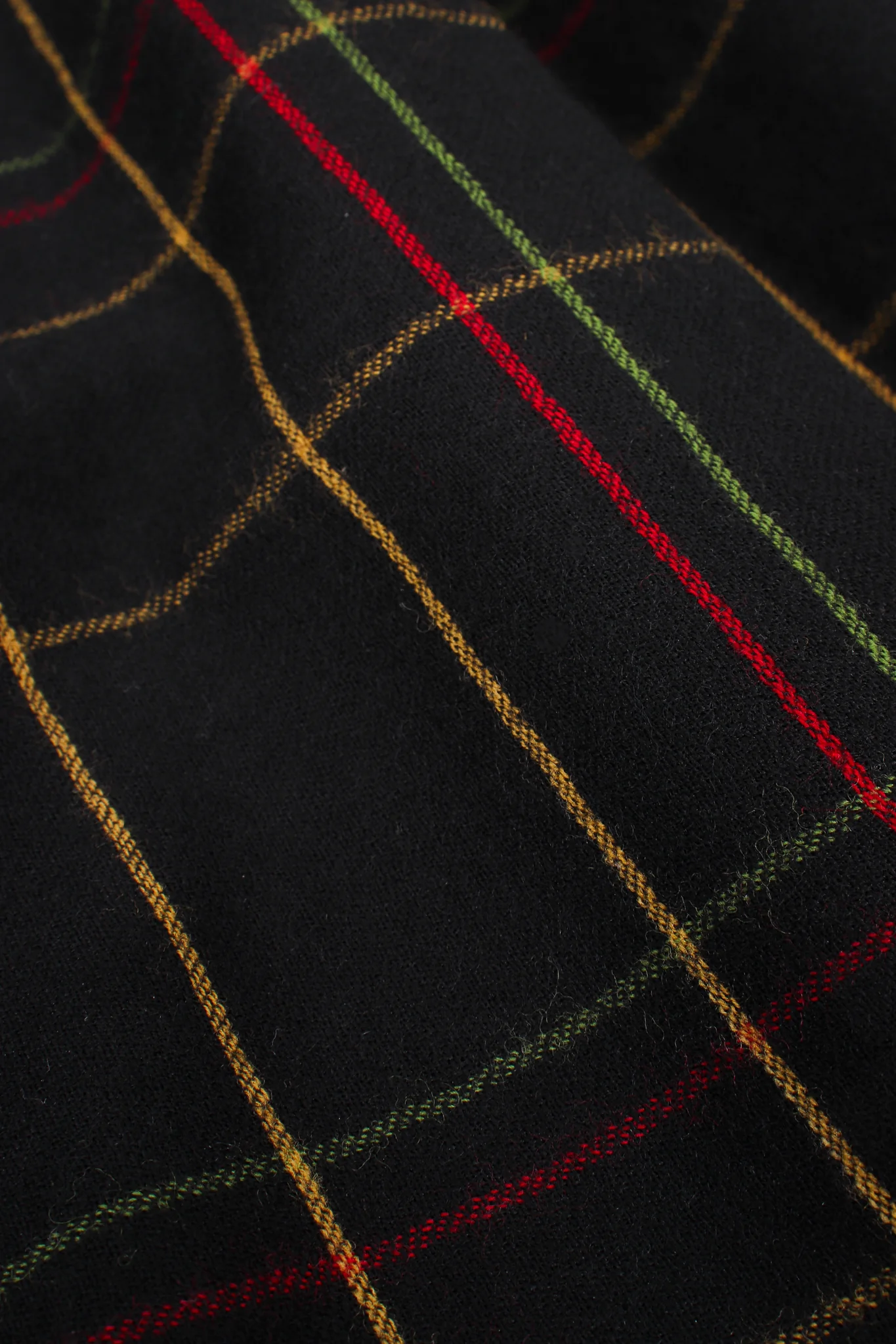 Flannel Checked Velvet Bodice Dress - Image 10