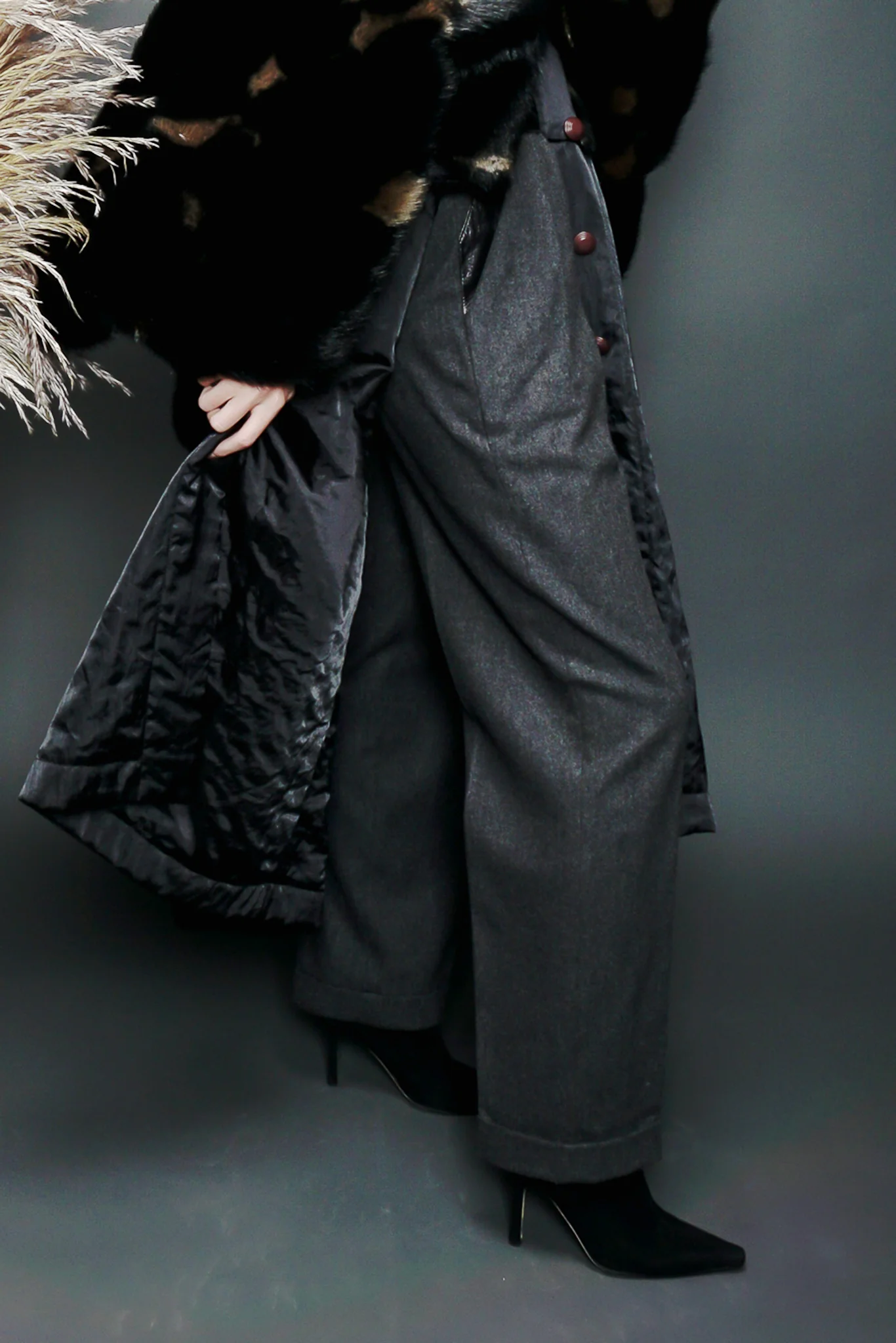 Flannel Pleated Trouser - Image 2
