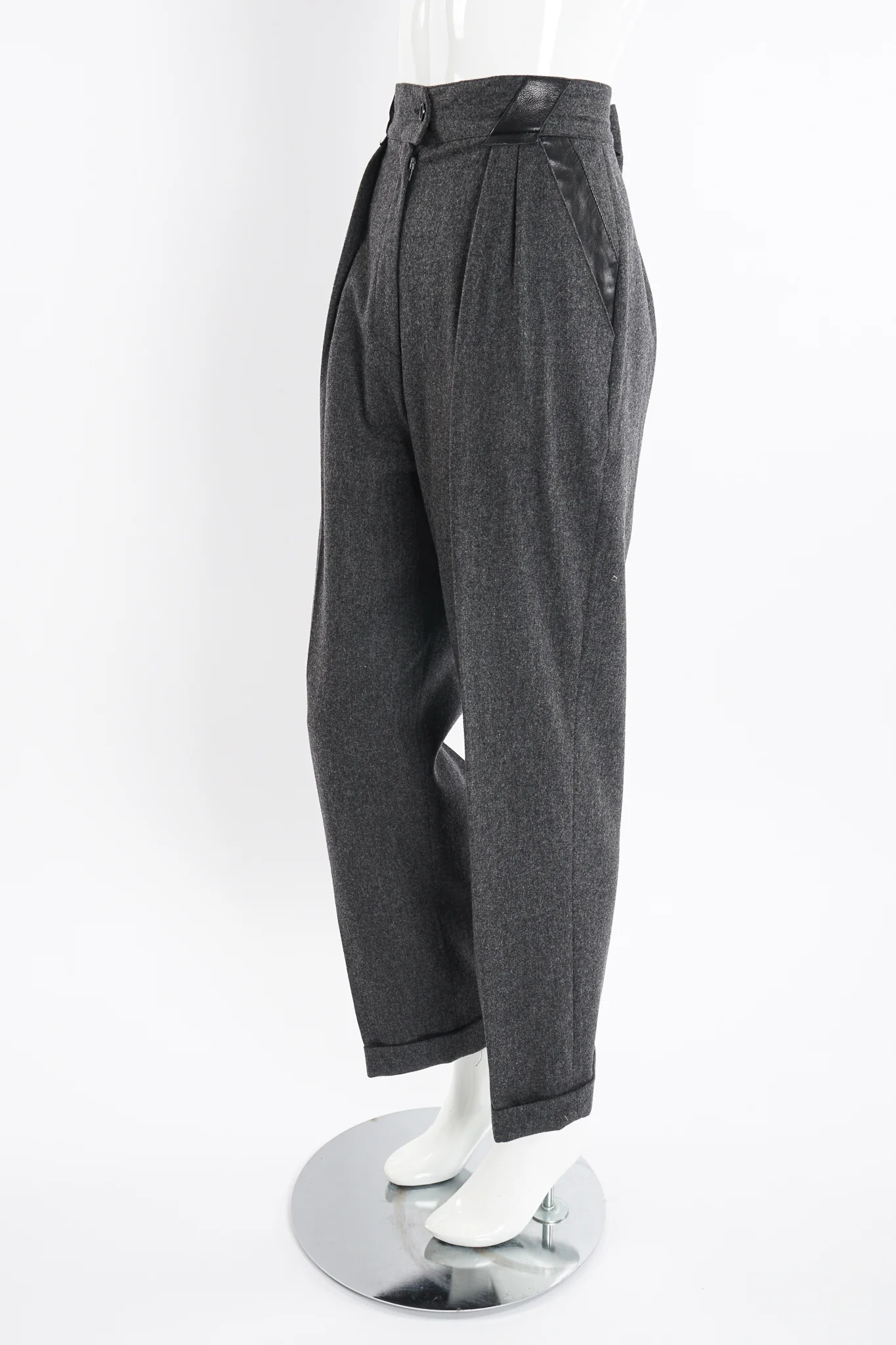 Flannel Pleated Trouser - Image 6