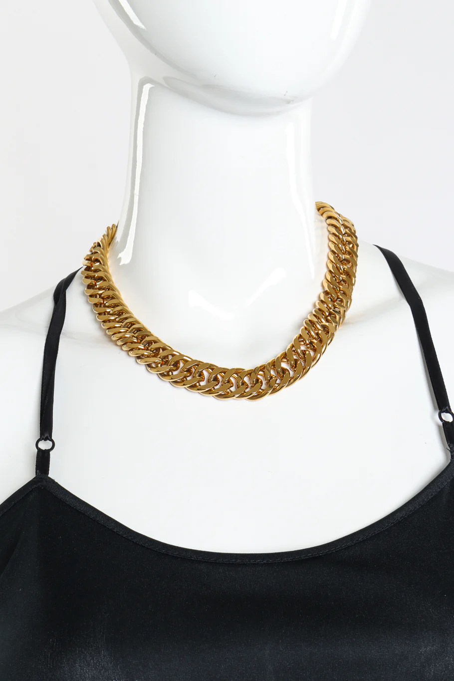Flat Curb Chain Collar Necklace - Image 2