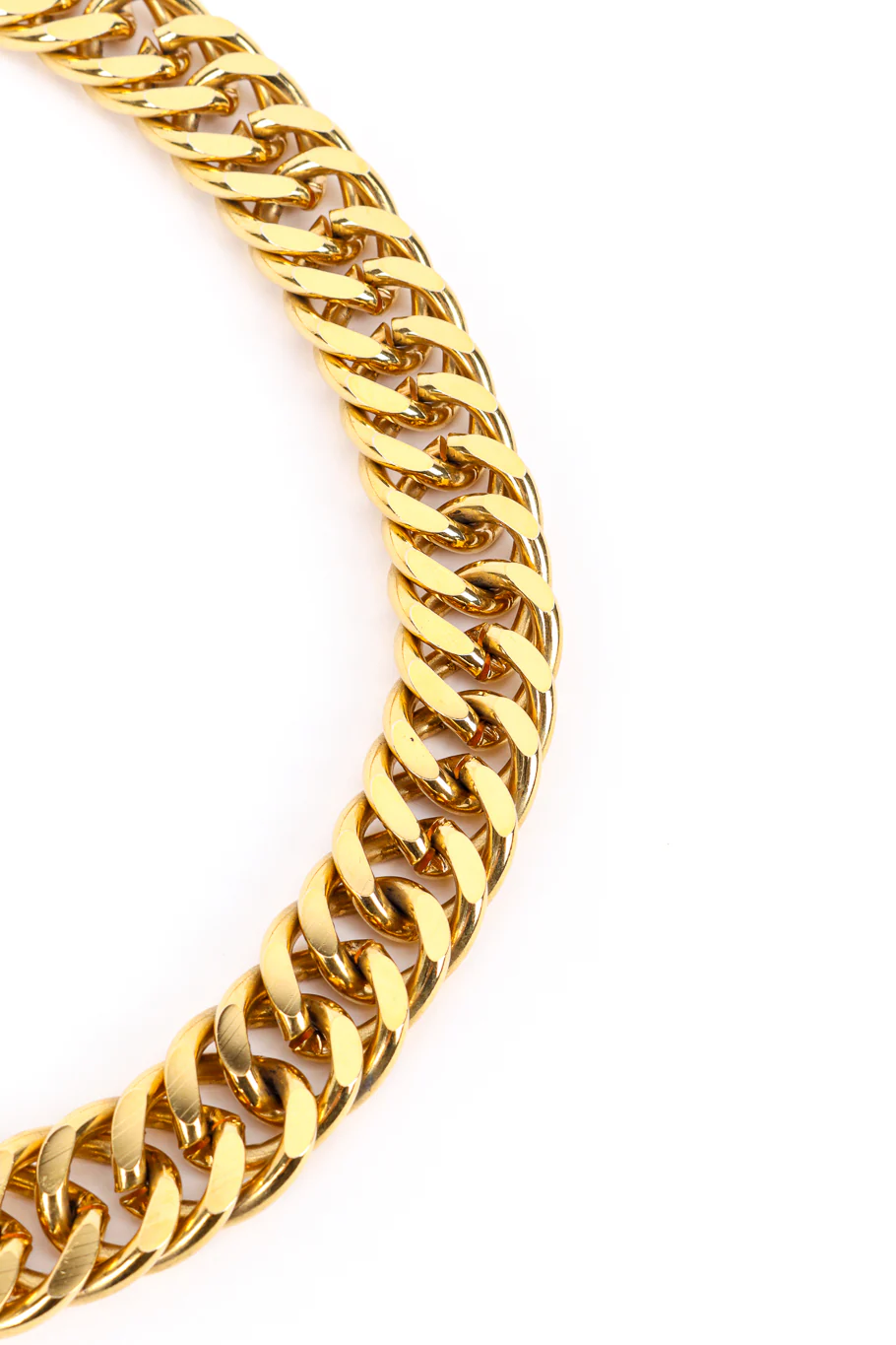 Flat Curb Chain Collar Necklace - Image 4
