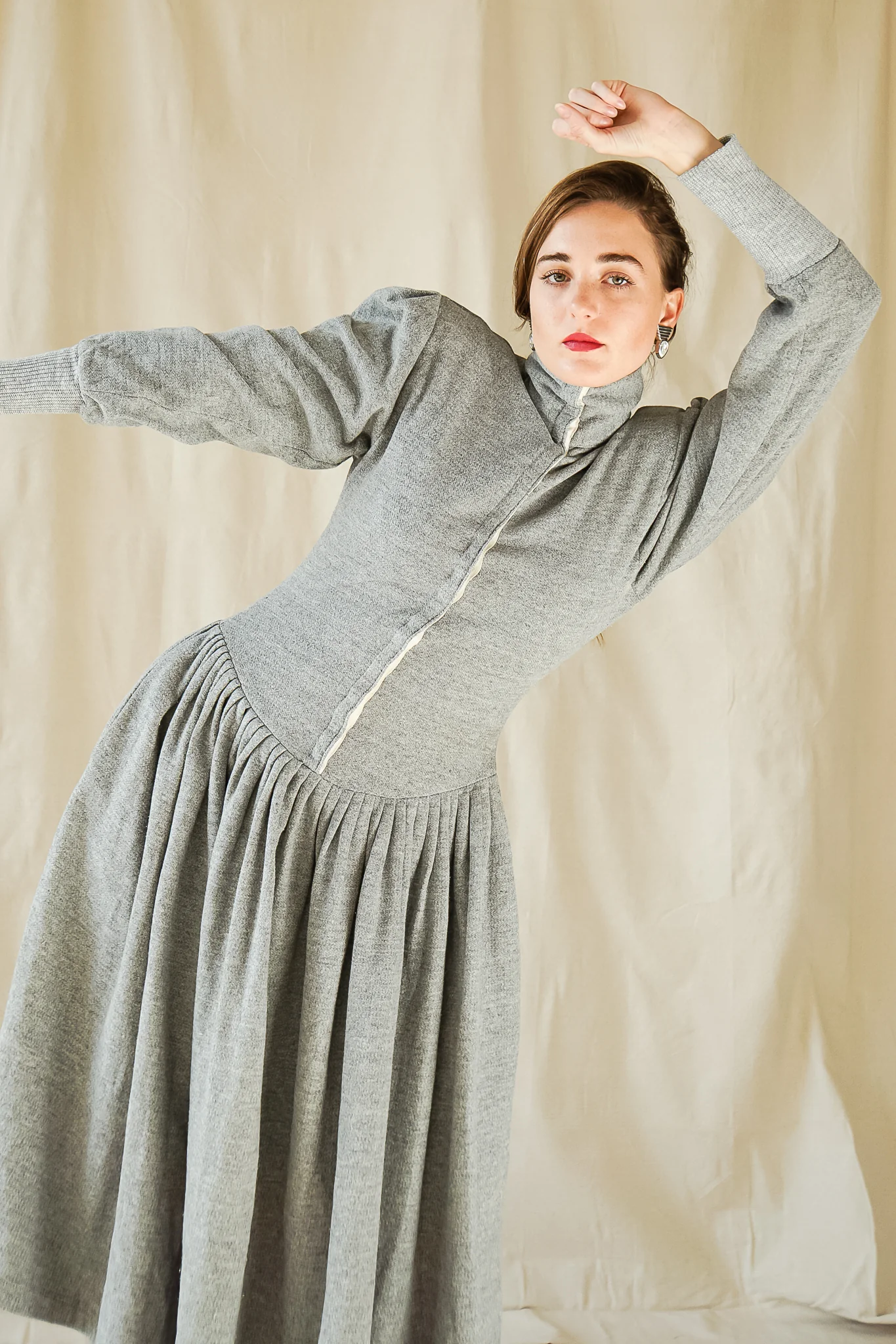 Fleece Sweatshirt Dress - Image 4