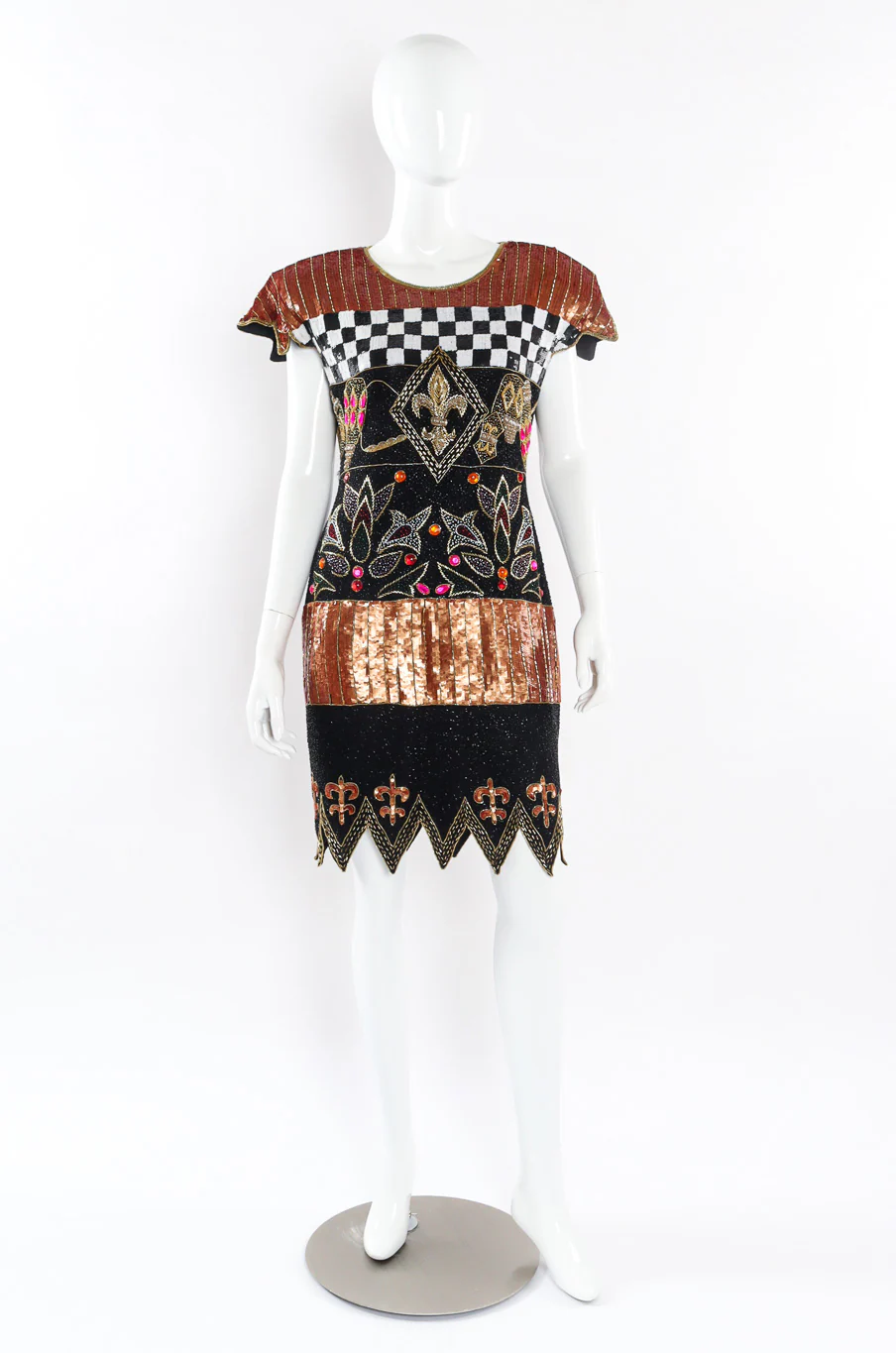 Fleur-de-lis Beaded Dress