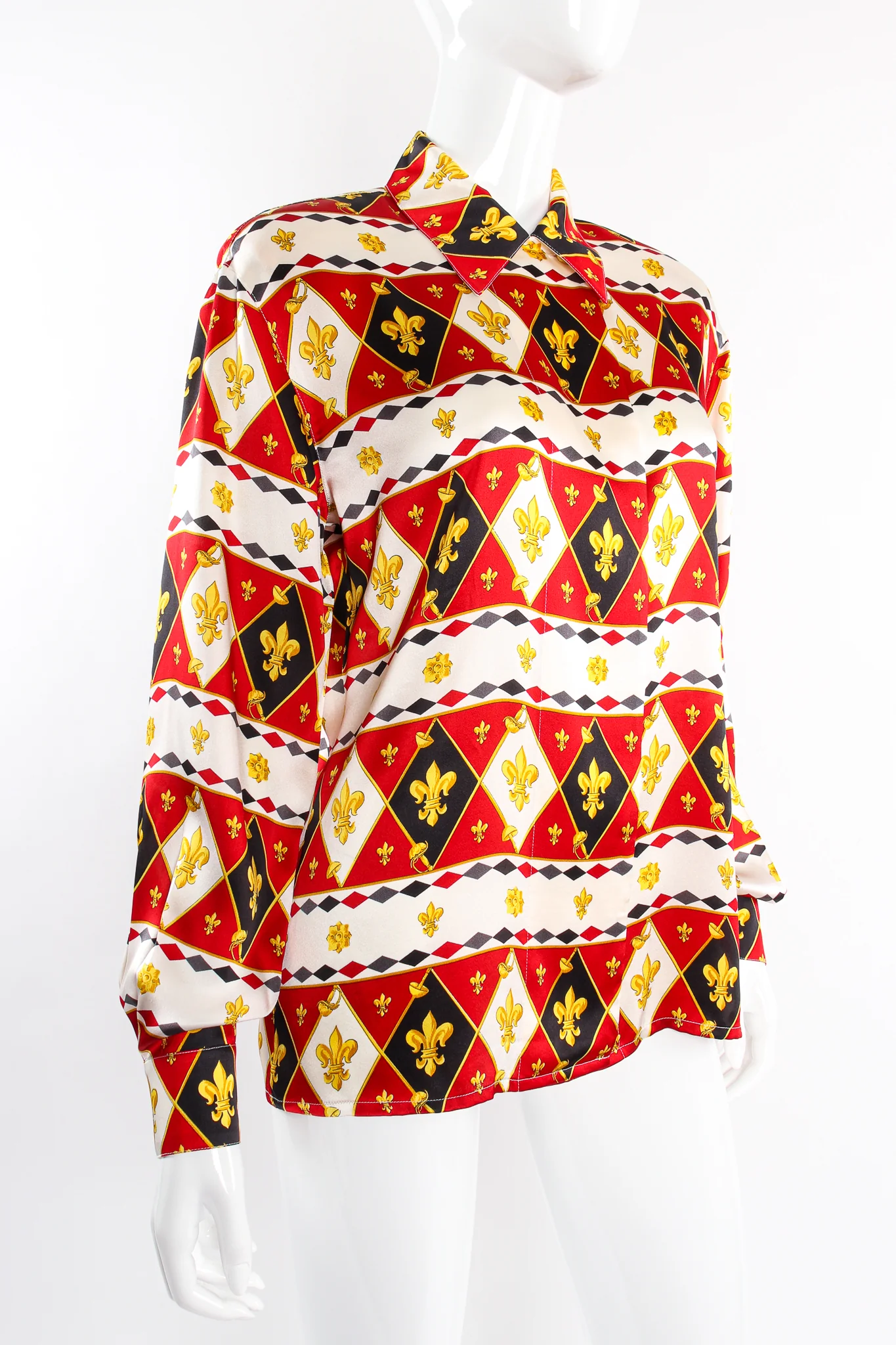 Fleur de Lys Harlequin Print Shirt