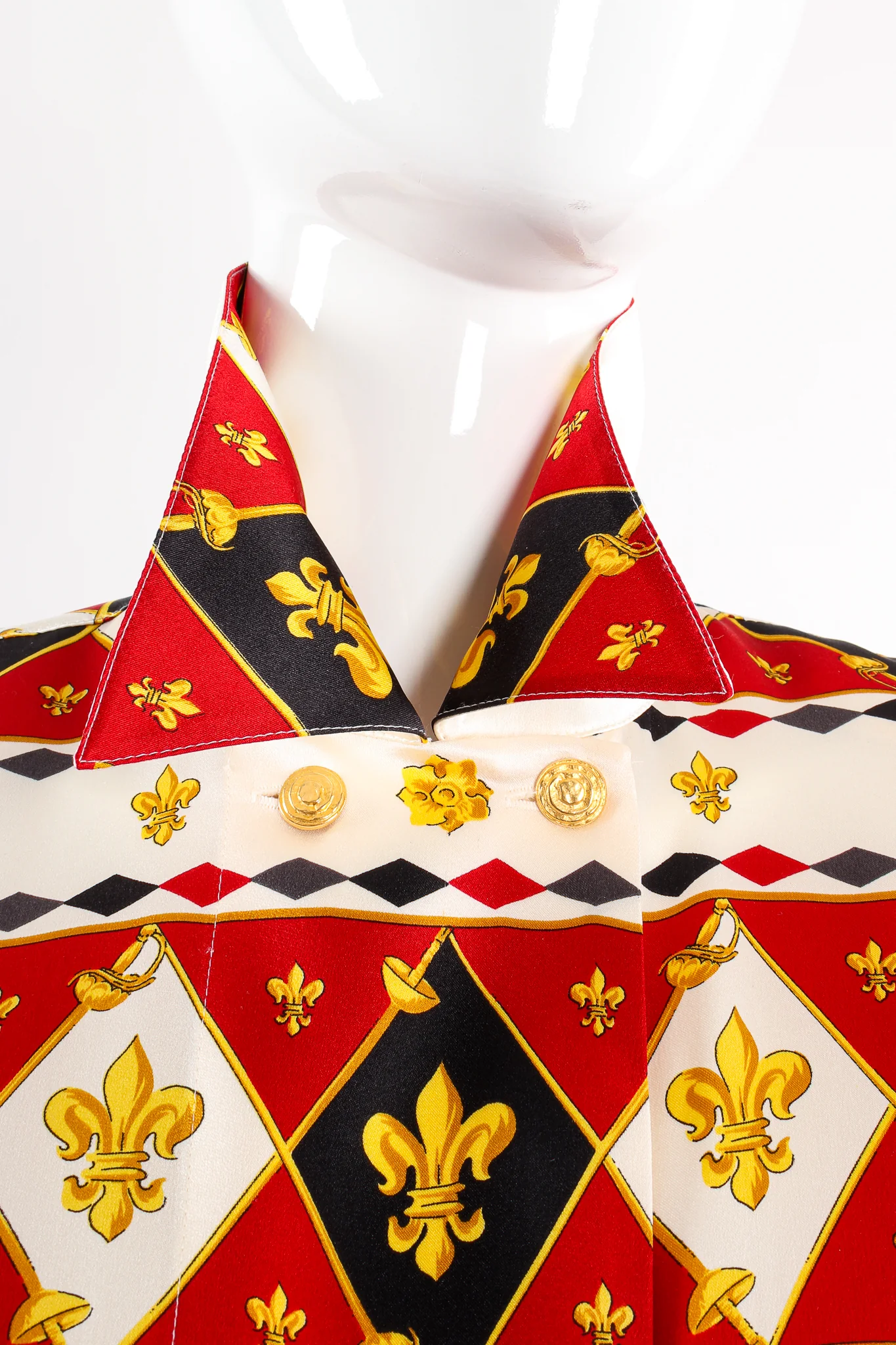 Fleur de Lys Harlequin Print Shirt - Image 10