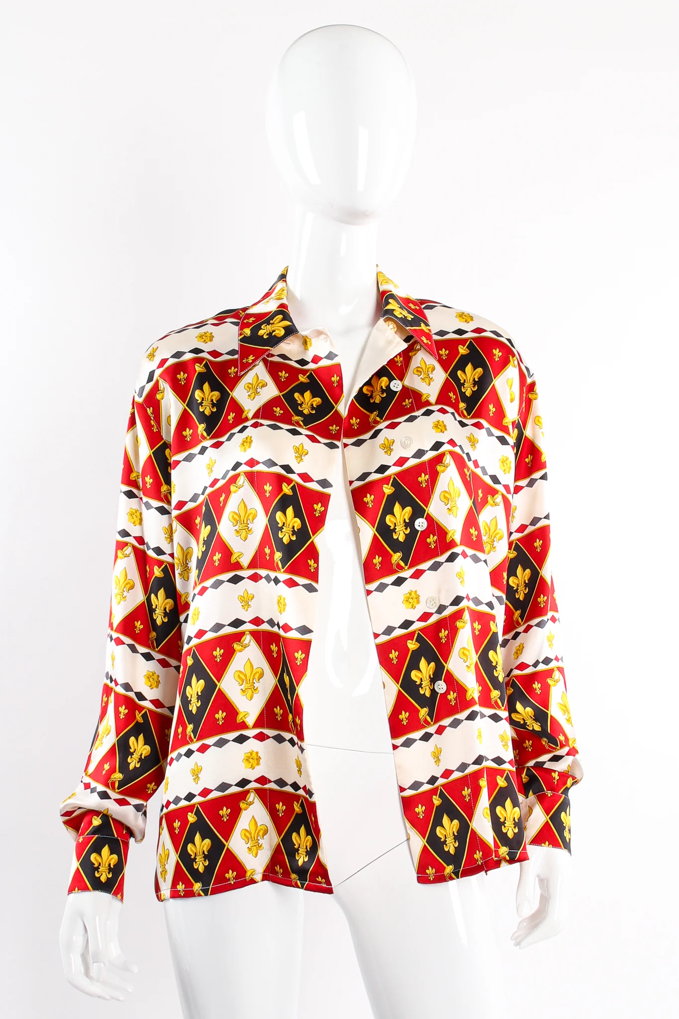 Fleur de Lys Harlequin Print Shirt - Image 5