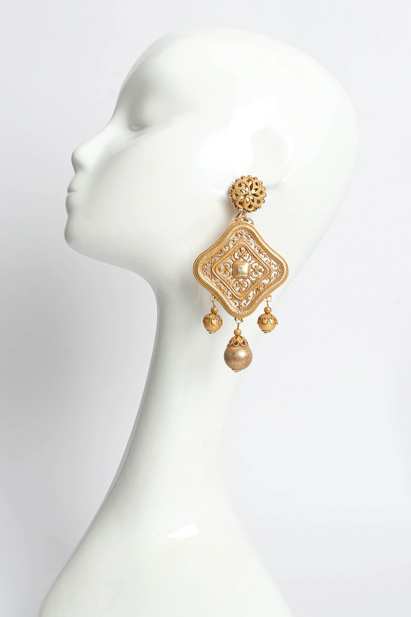 Fleur Filigree Globe Earrings - Image 2